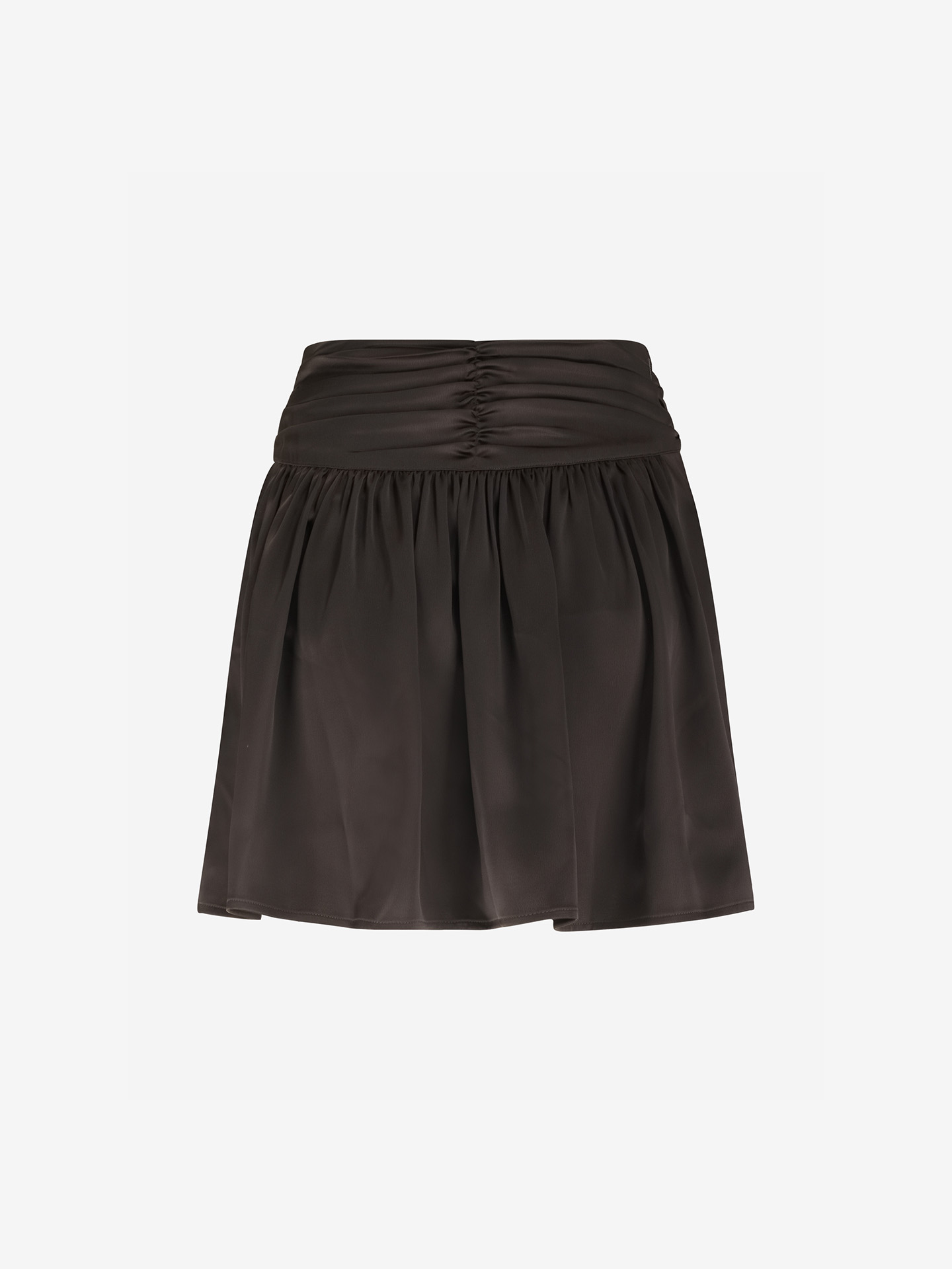 Satin skirt with draped waistband