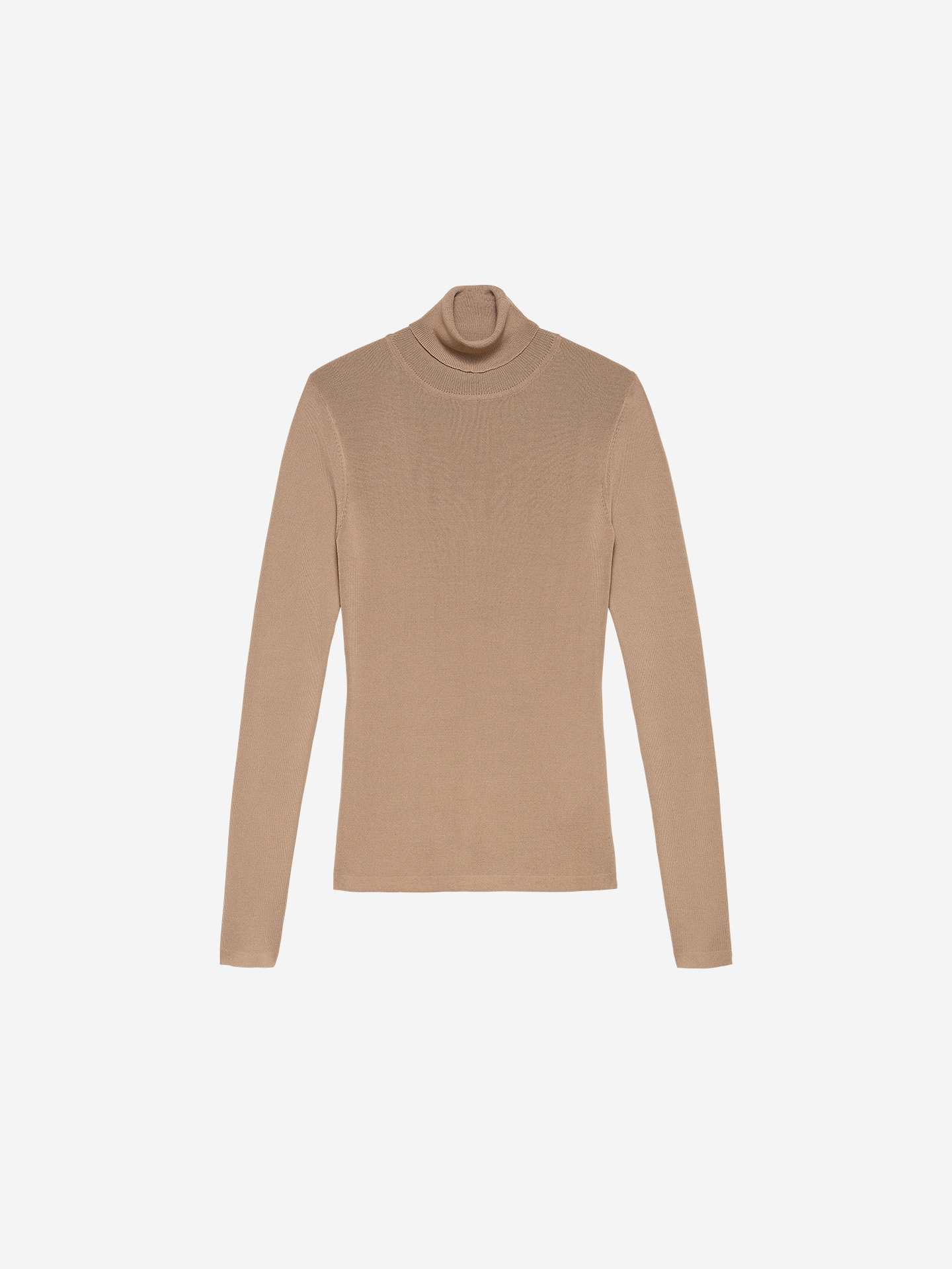 Ribbed top with turtleneck