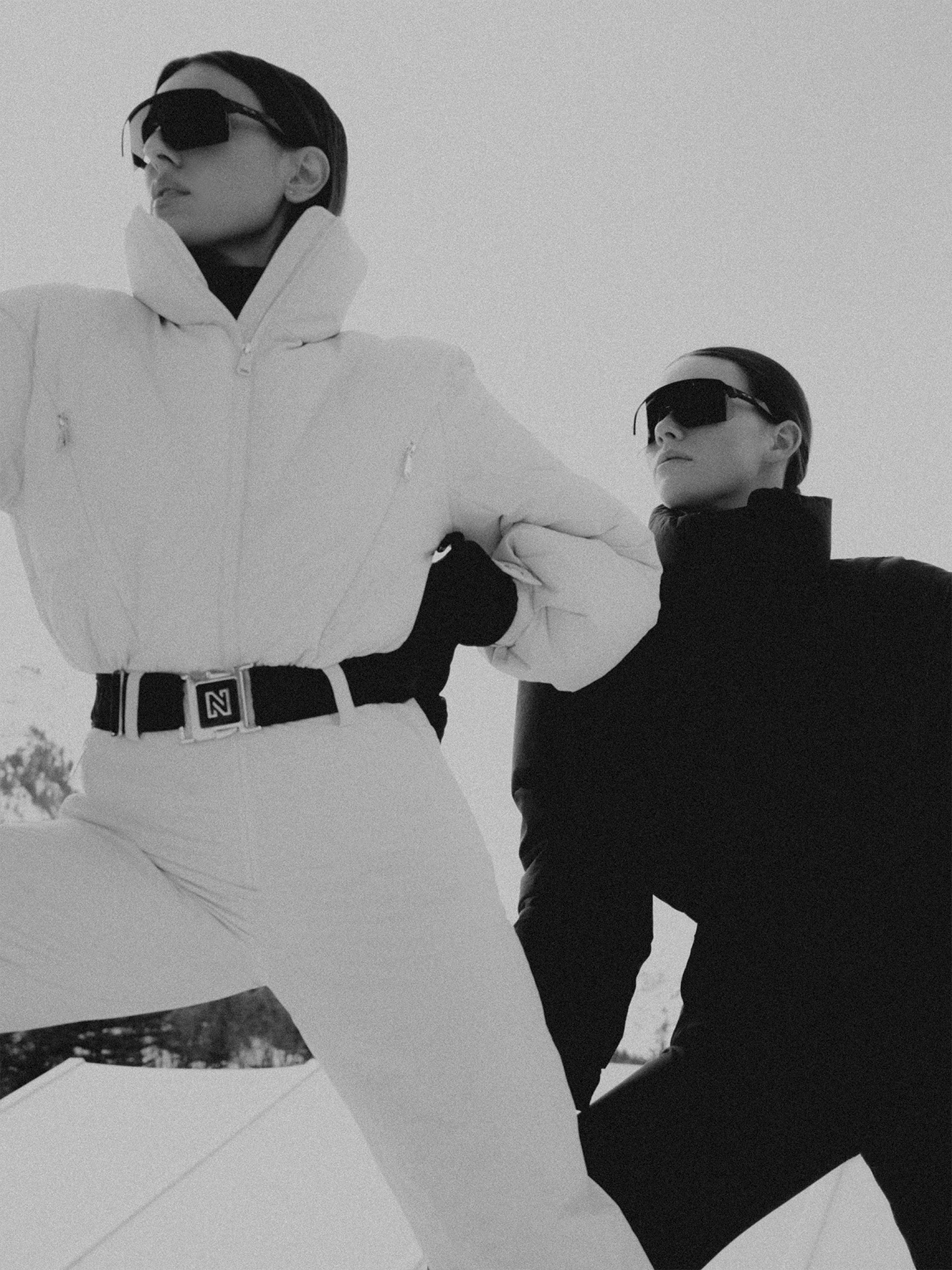 Ski jumpsuit with glitter