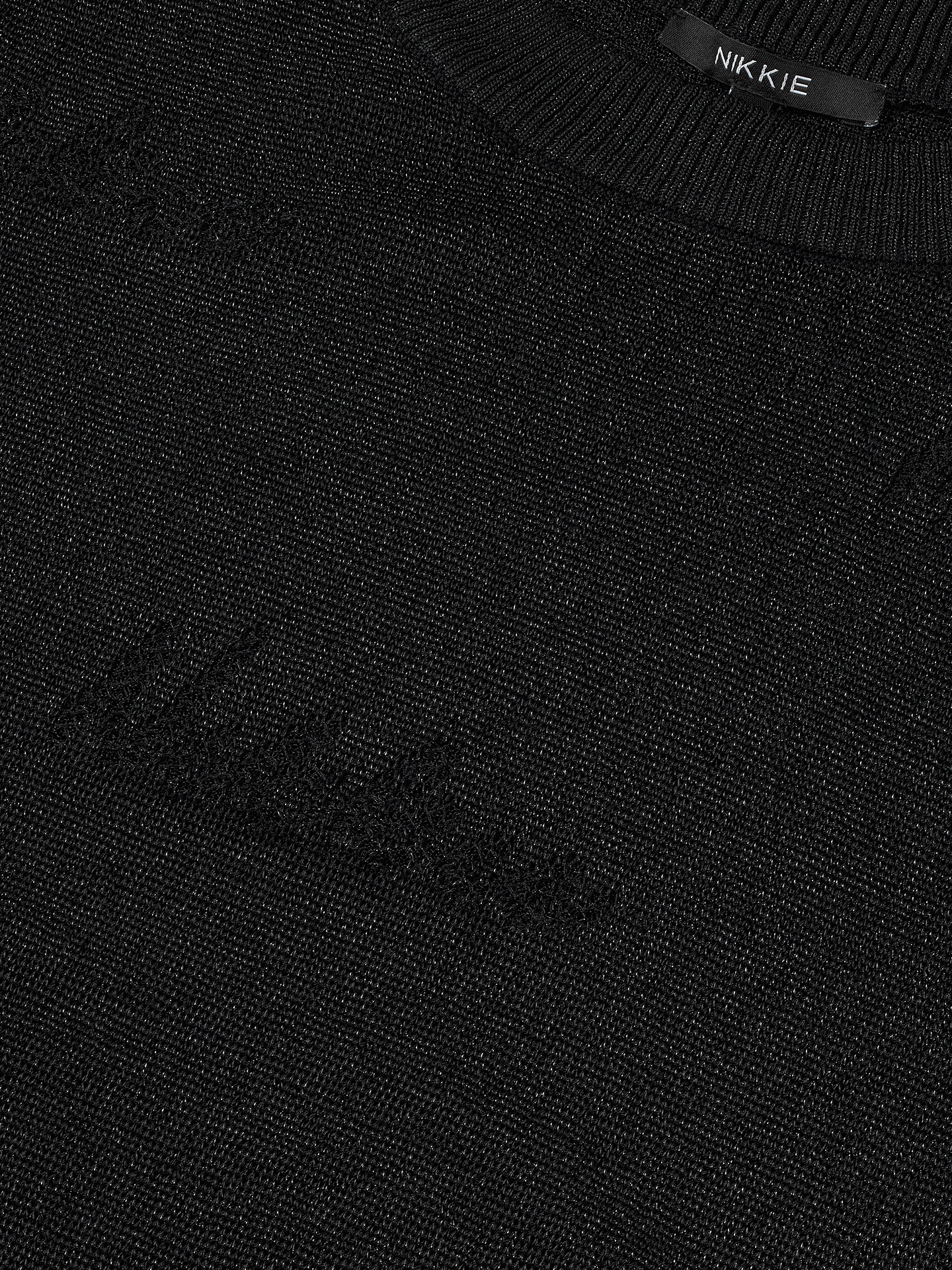 Ajour knit top with logo details