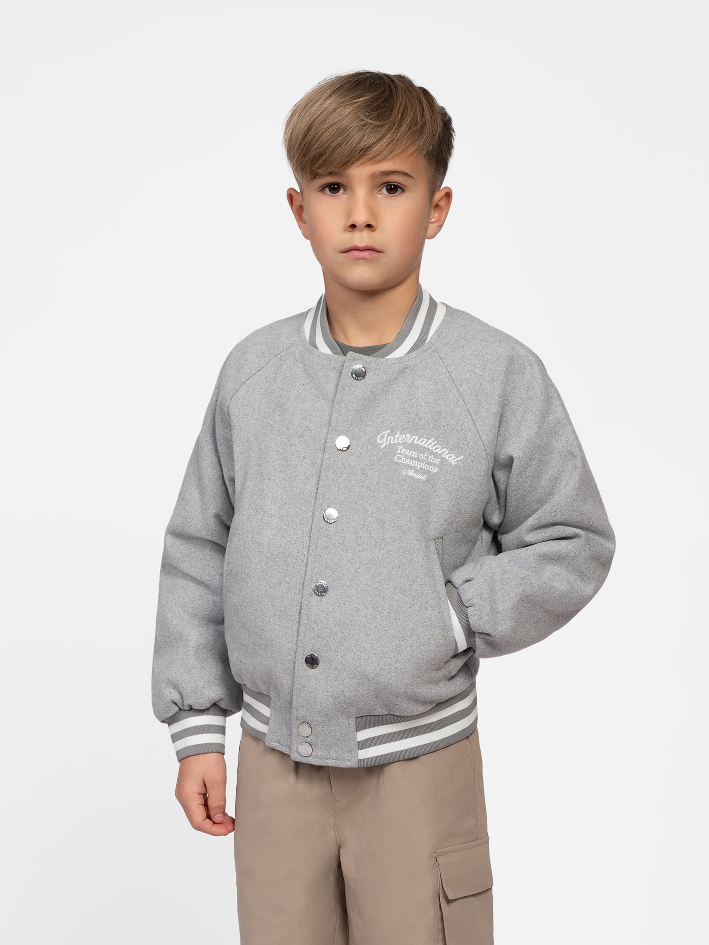 Wool blend varsity jacket