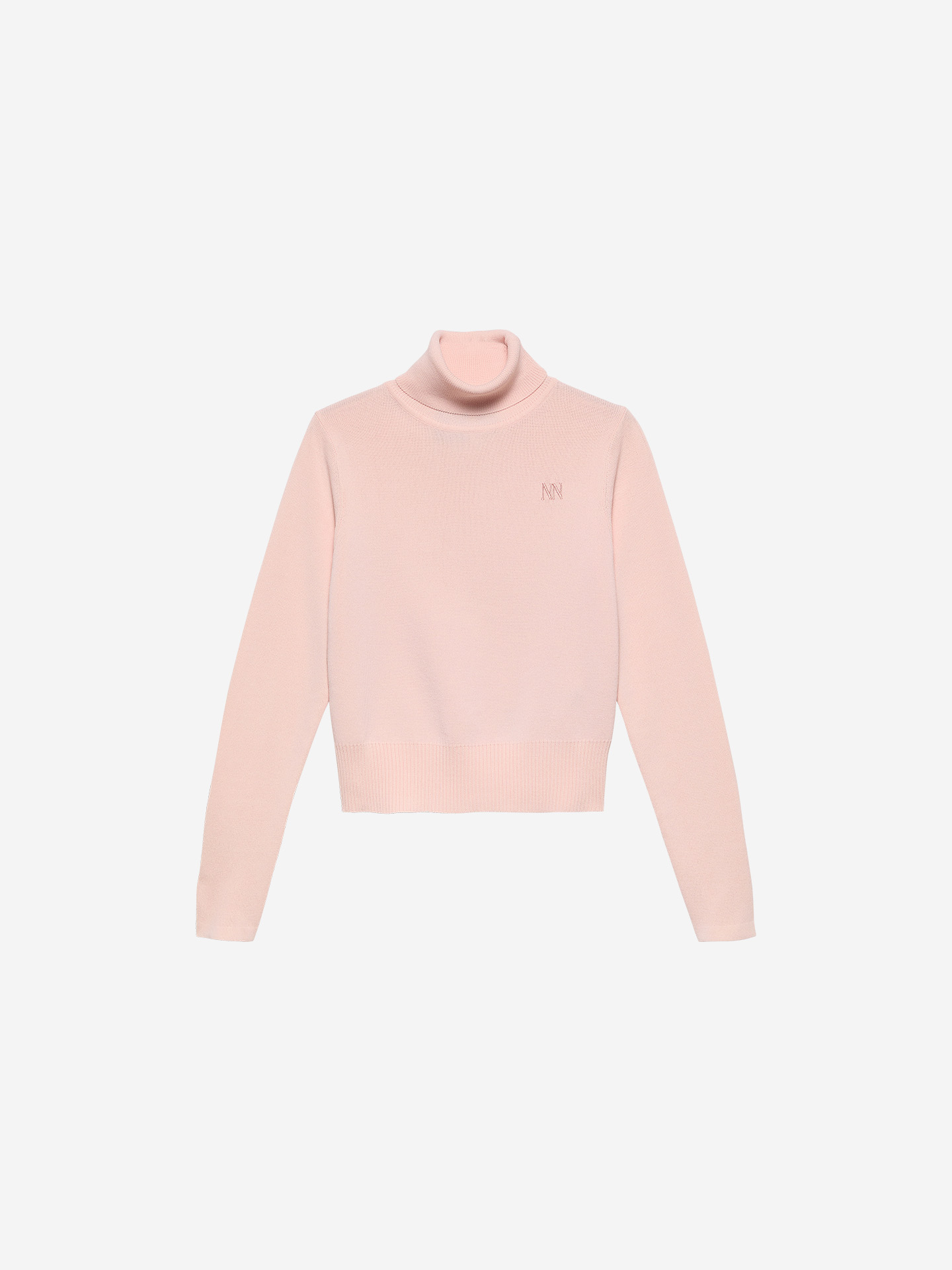 Knitted top with turtleneck