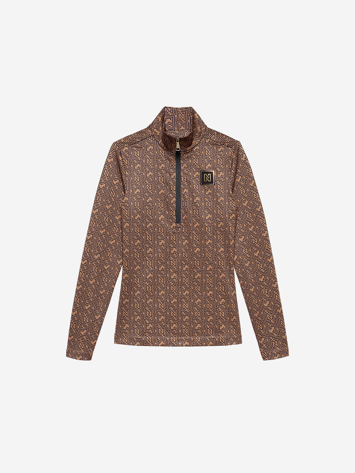 Ski pullover with logo pattern