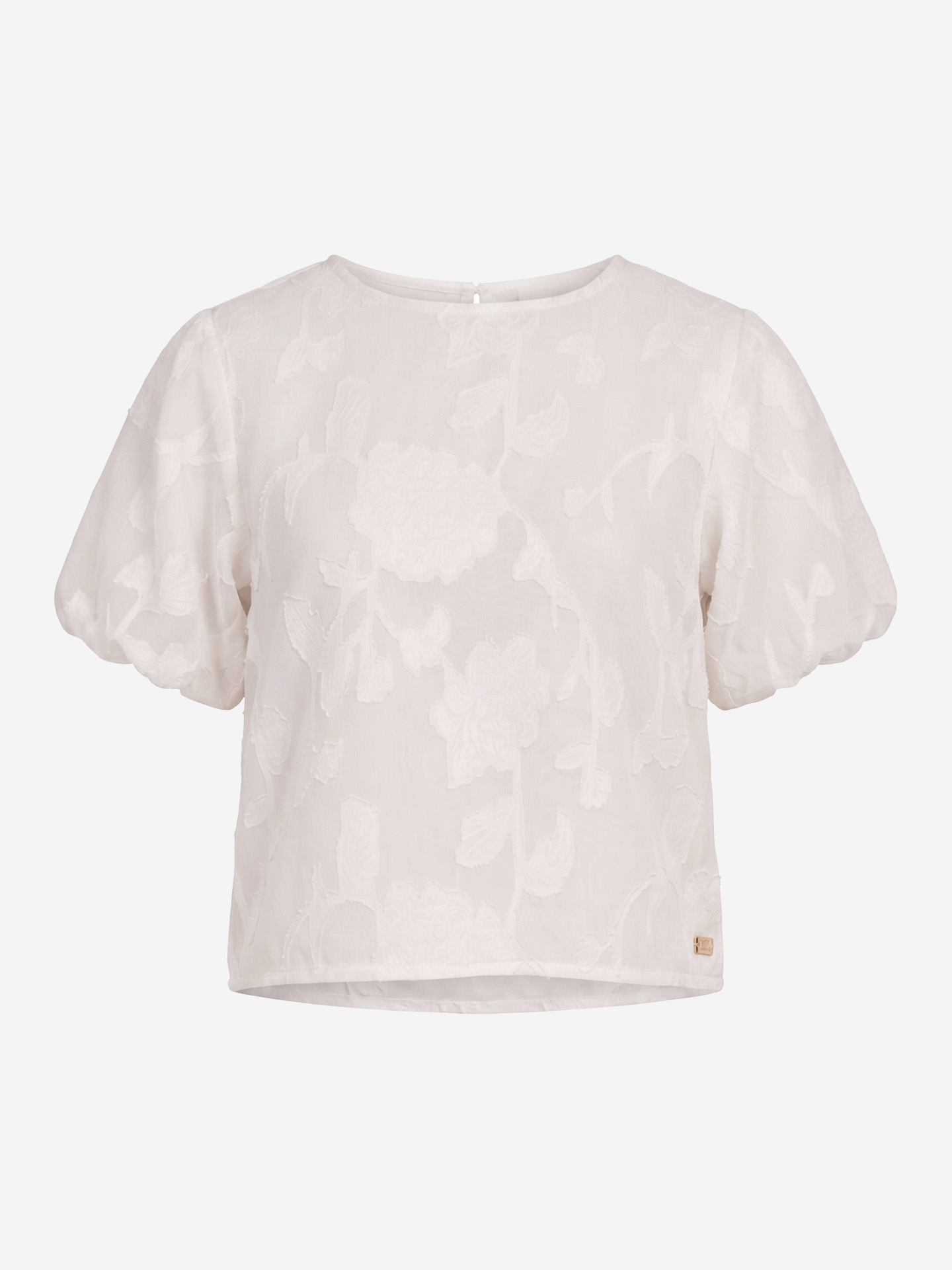 Korte top met bloemenprint