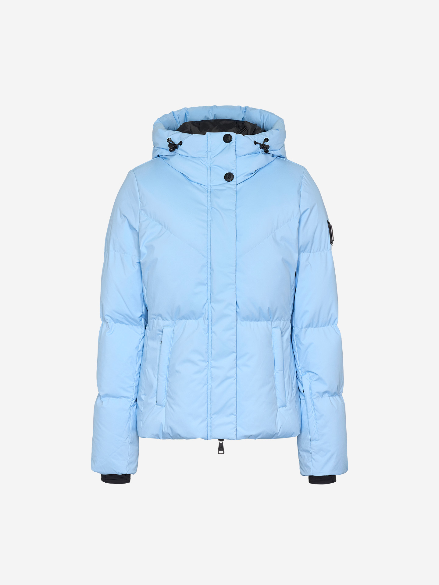 Ski puffer jacket with hood