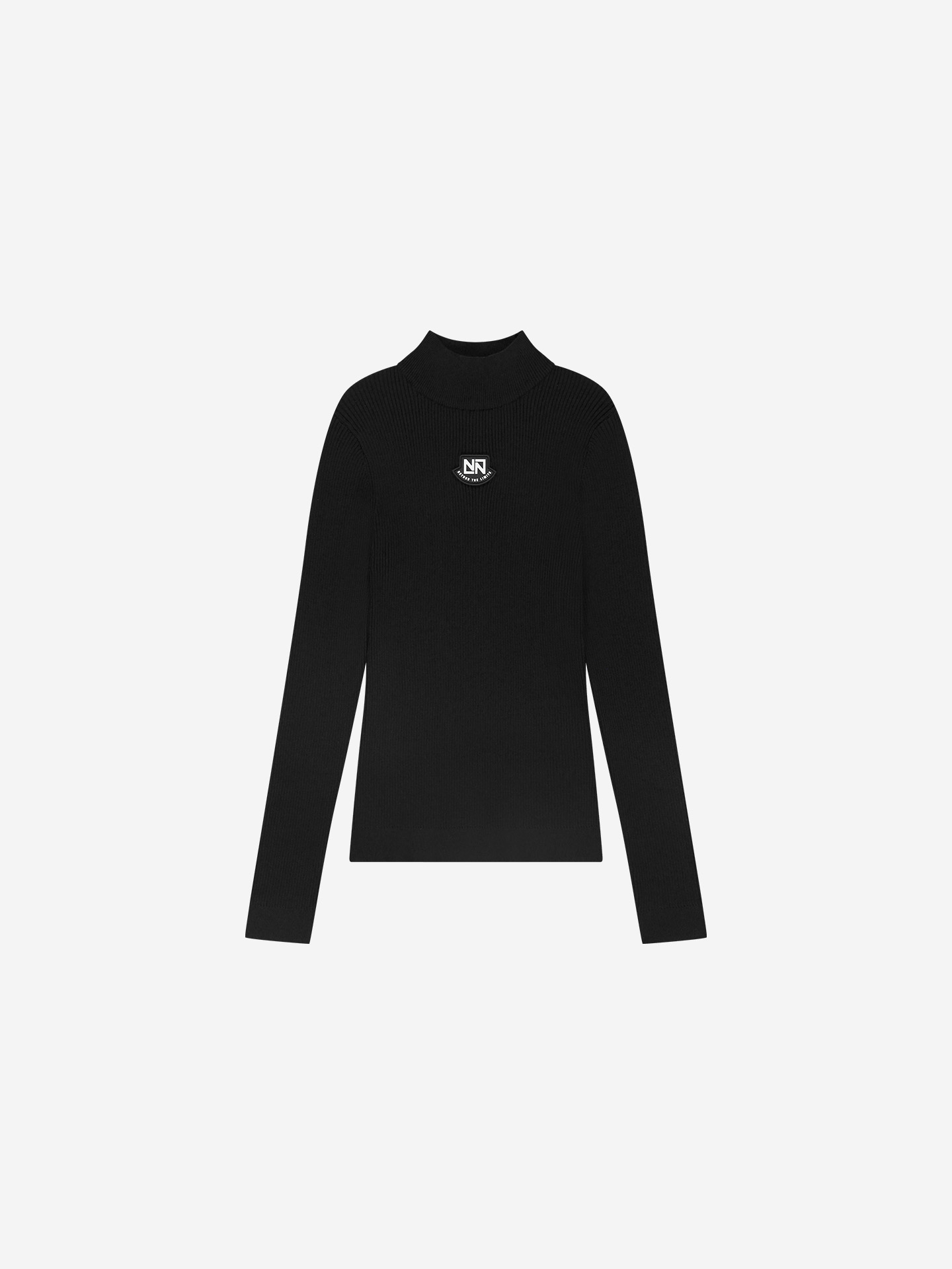 Ribbed ski sweater with turtleneck