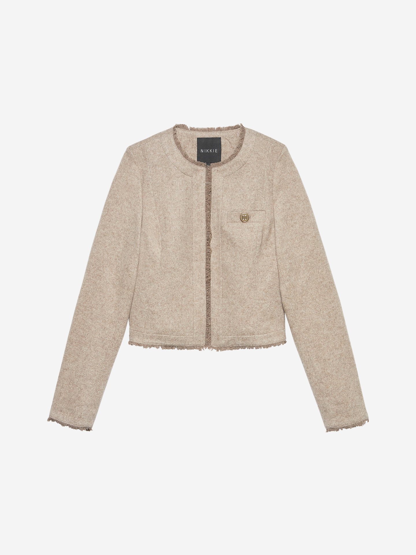 Short wool blend blazer