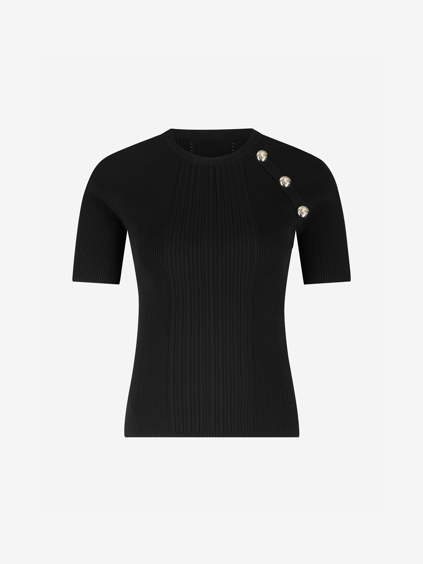 Knitted top with button details