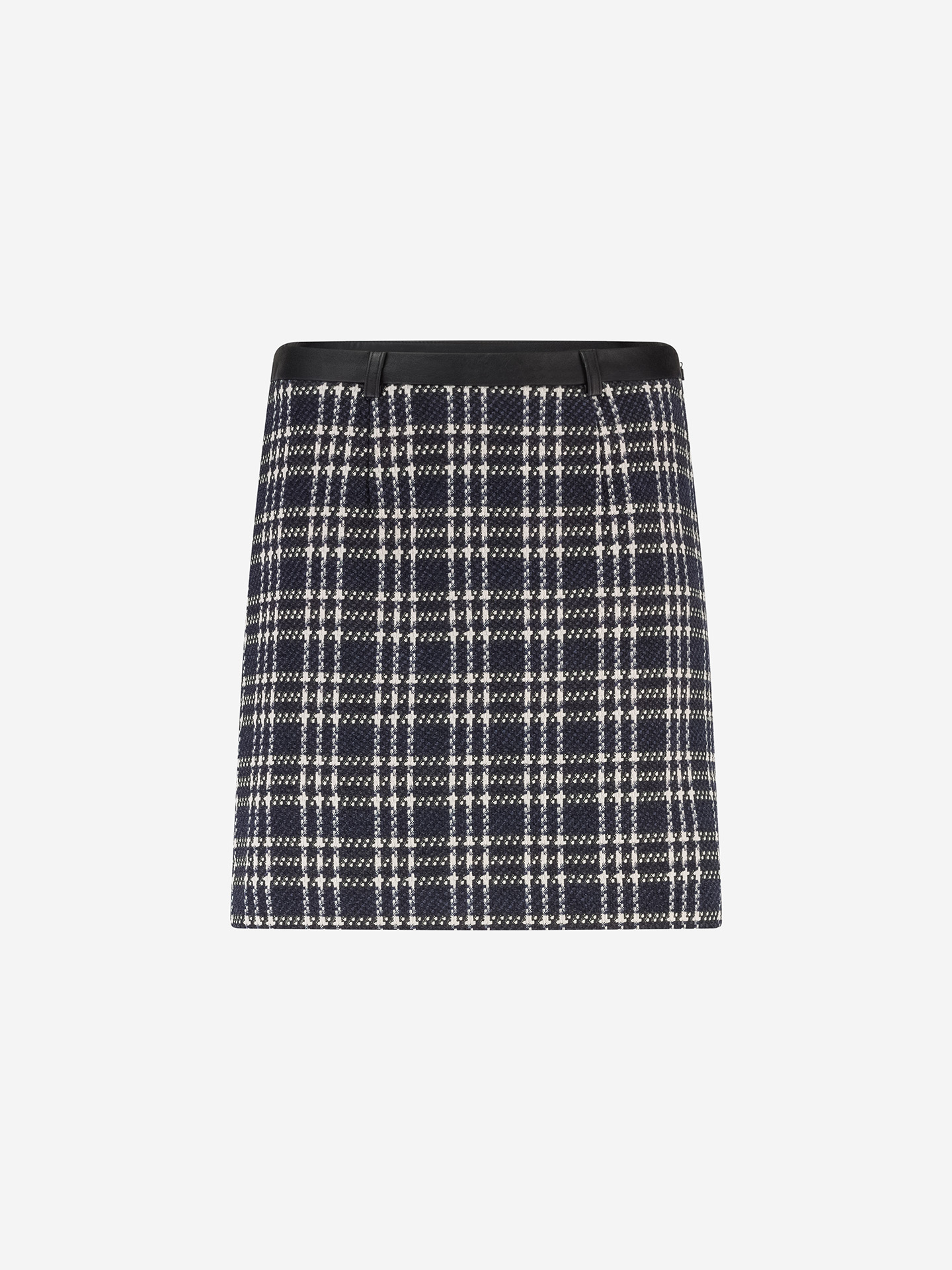 Fitted skirt with checked pattern
