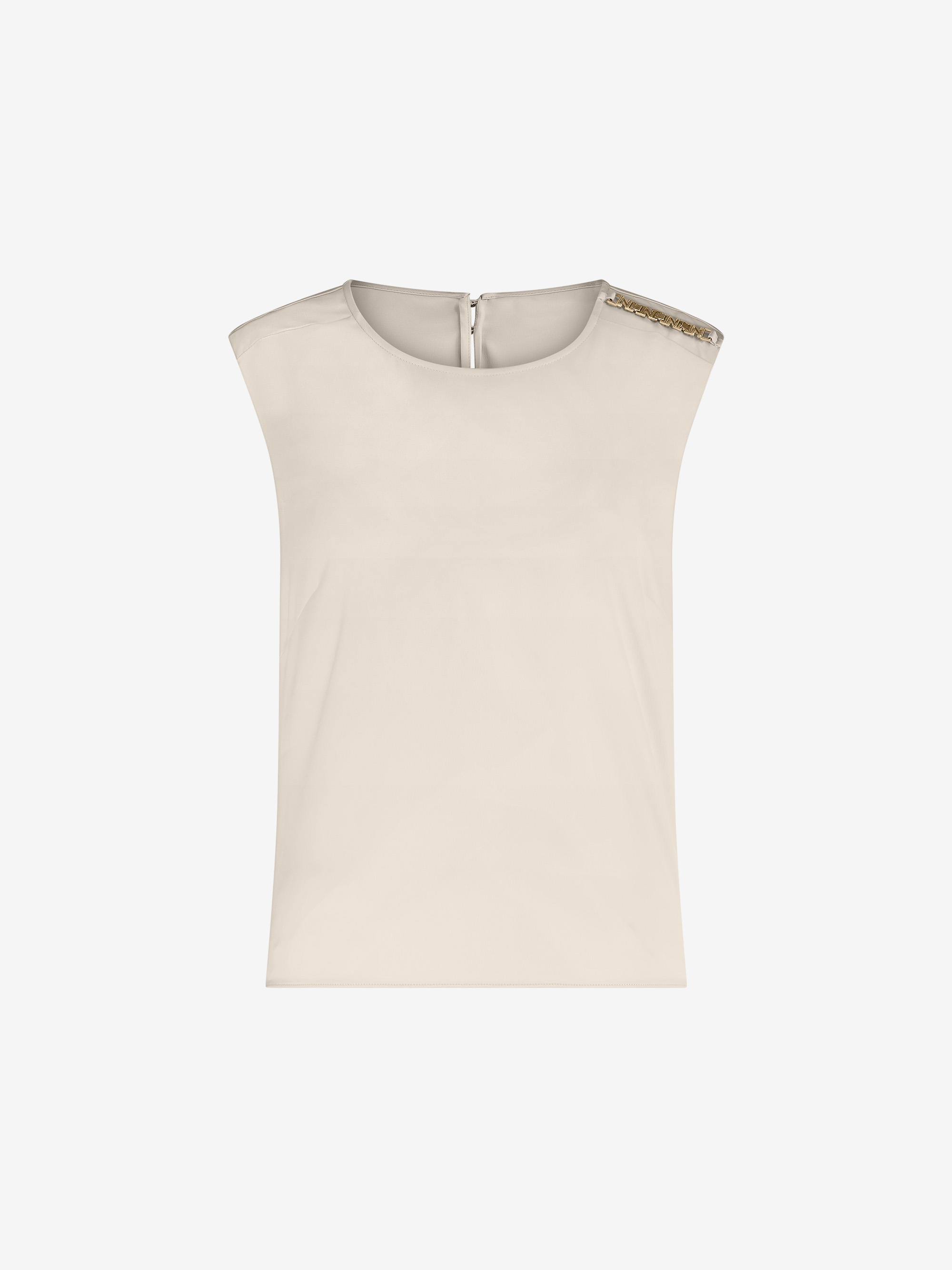 Satin top with chain detail