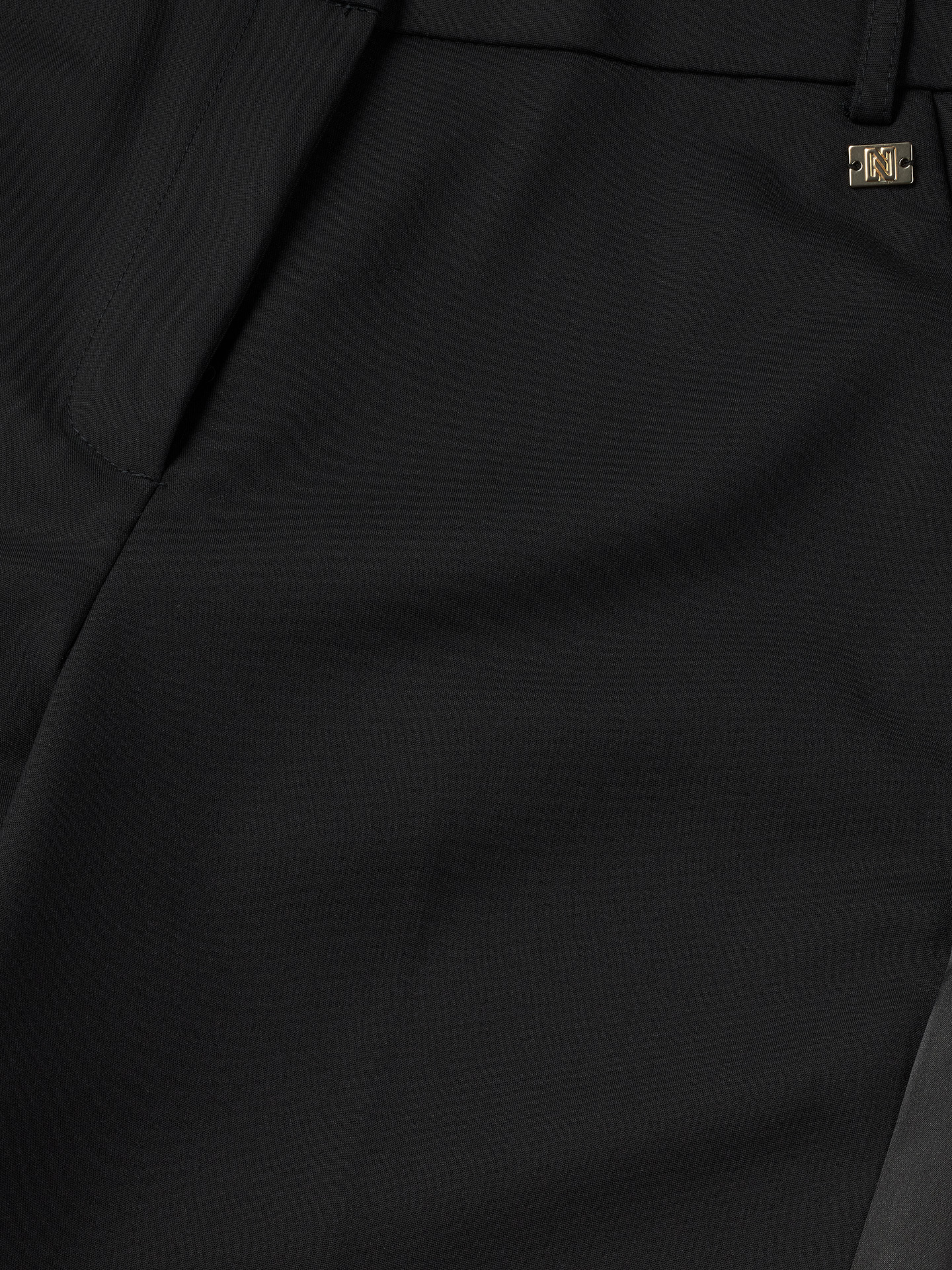 Pants with satin piping