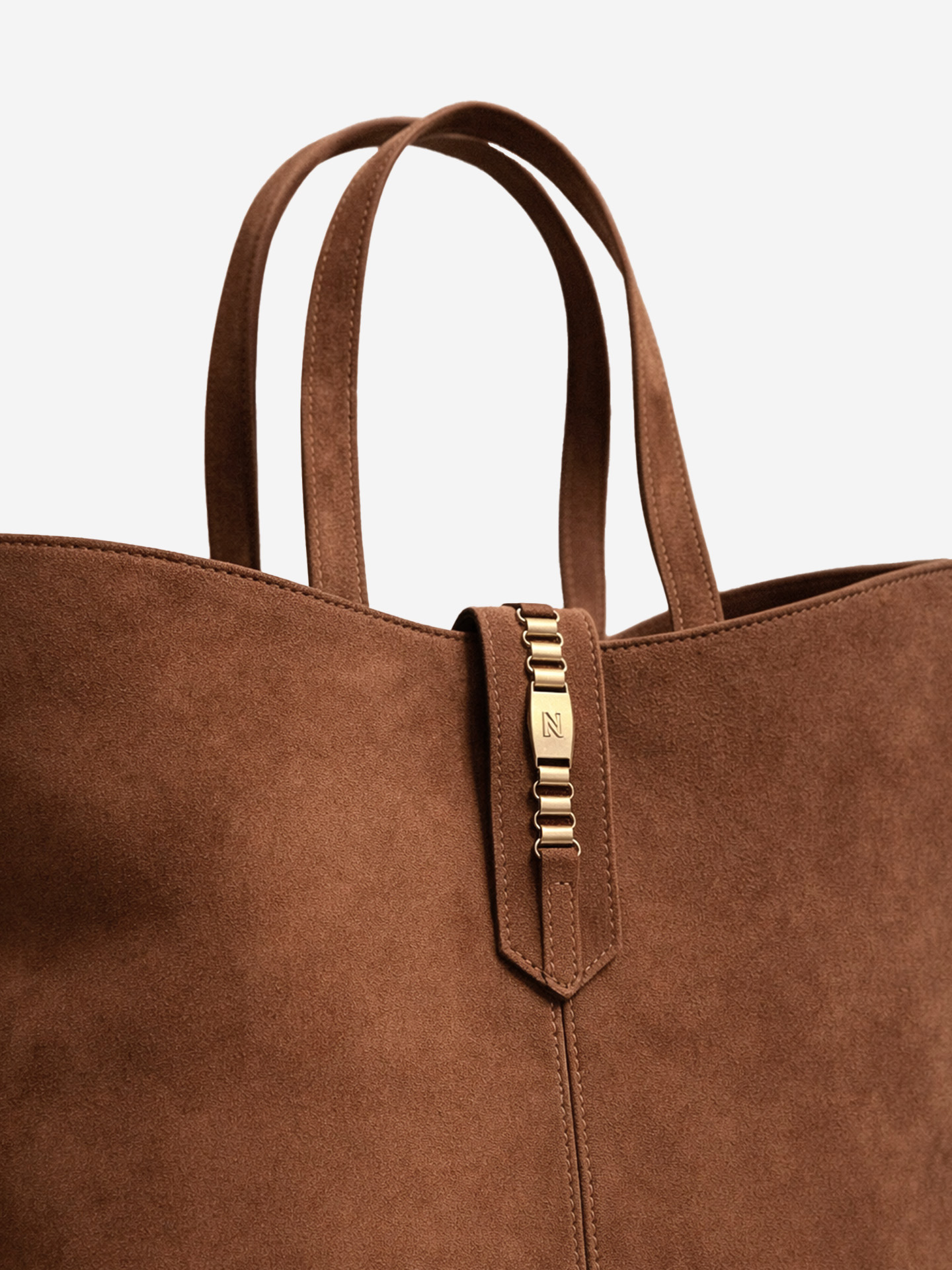 Suede shopper