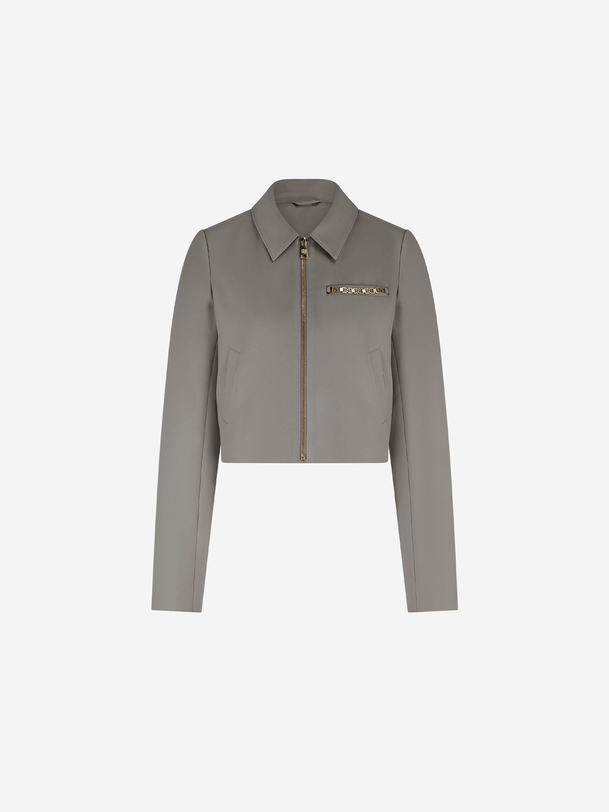 Short jacket with chain detail