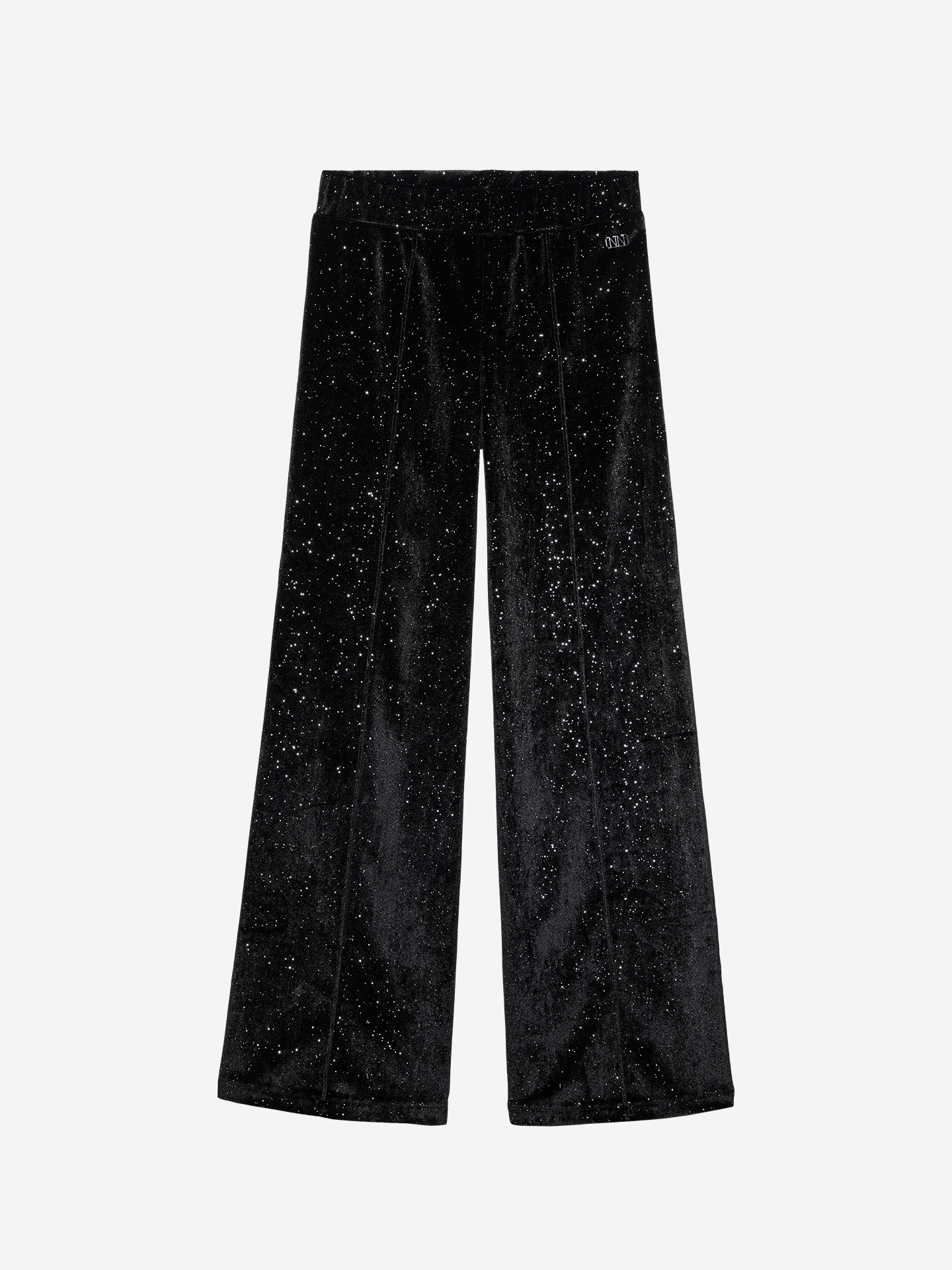 Velvet pants with glitter