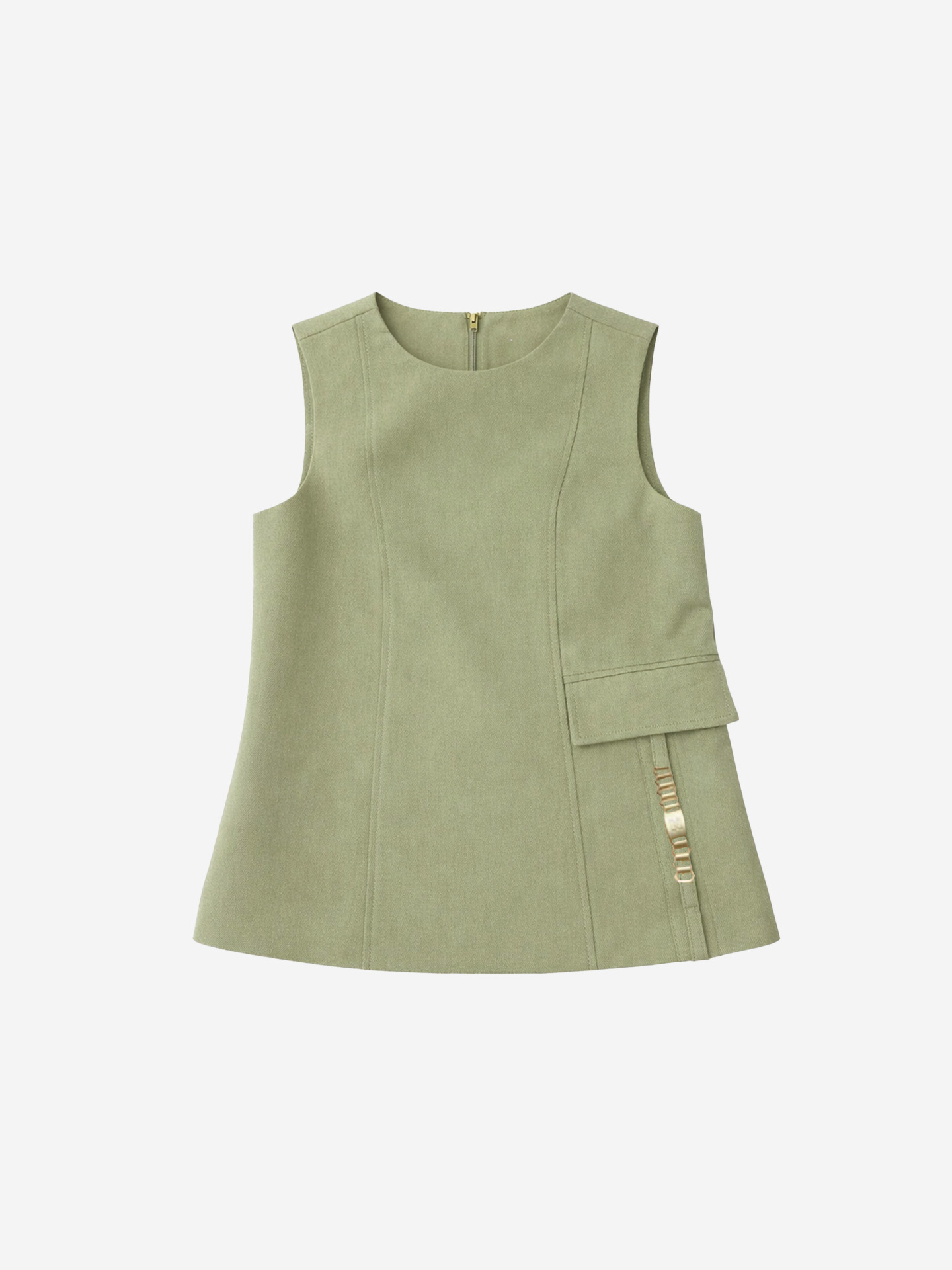 Sleeveless top with chain detail