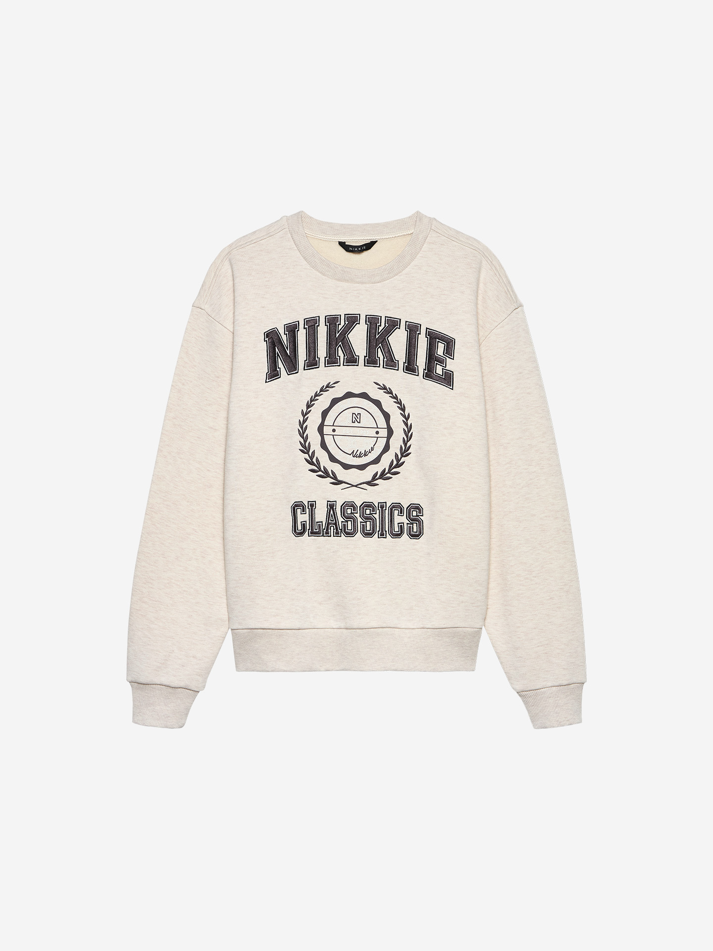 Melange sweater with logo