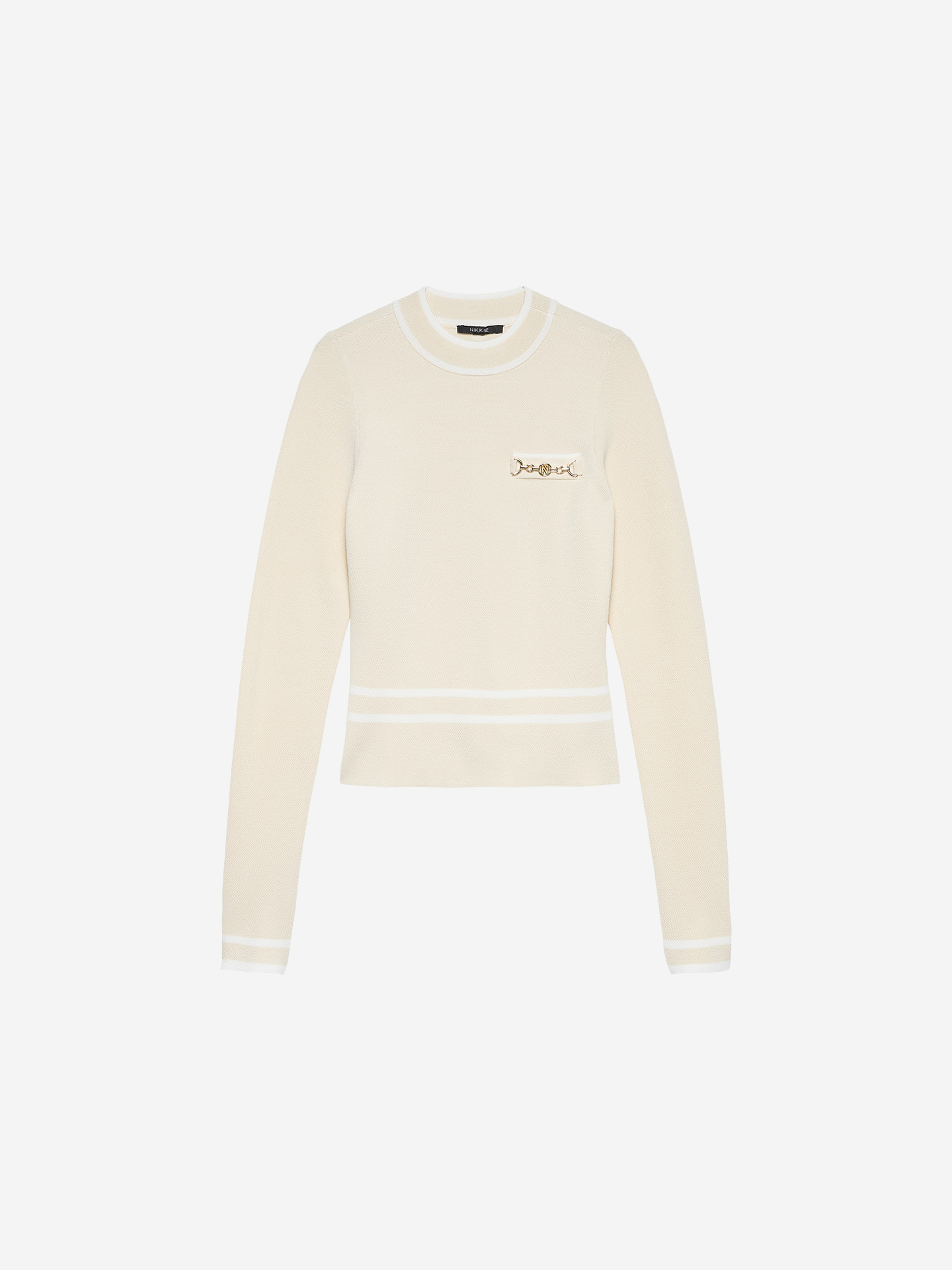 Fitted top with chain detail