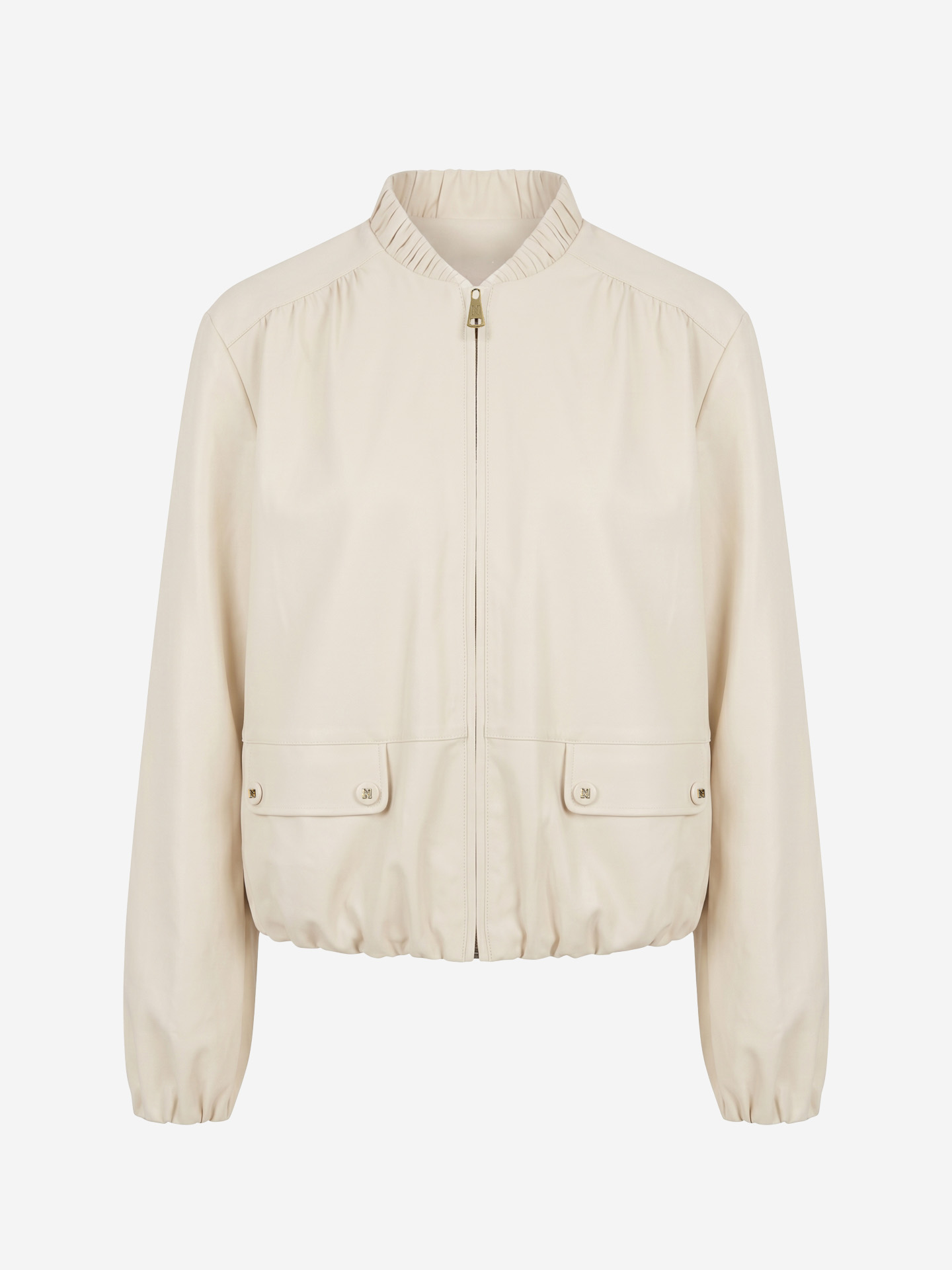 Bomber jacket with flap pockets