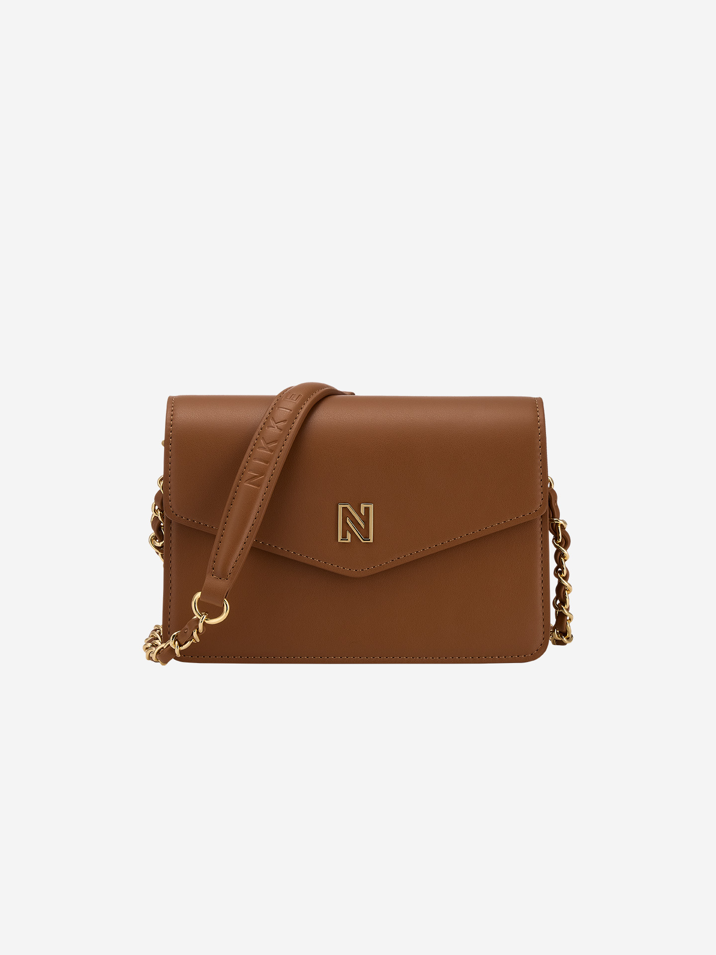 Faux leather shoulder bag