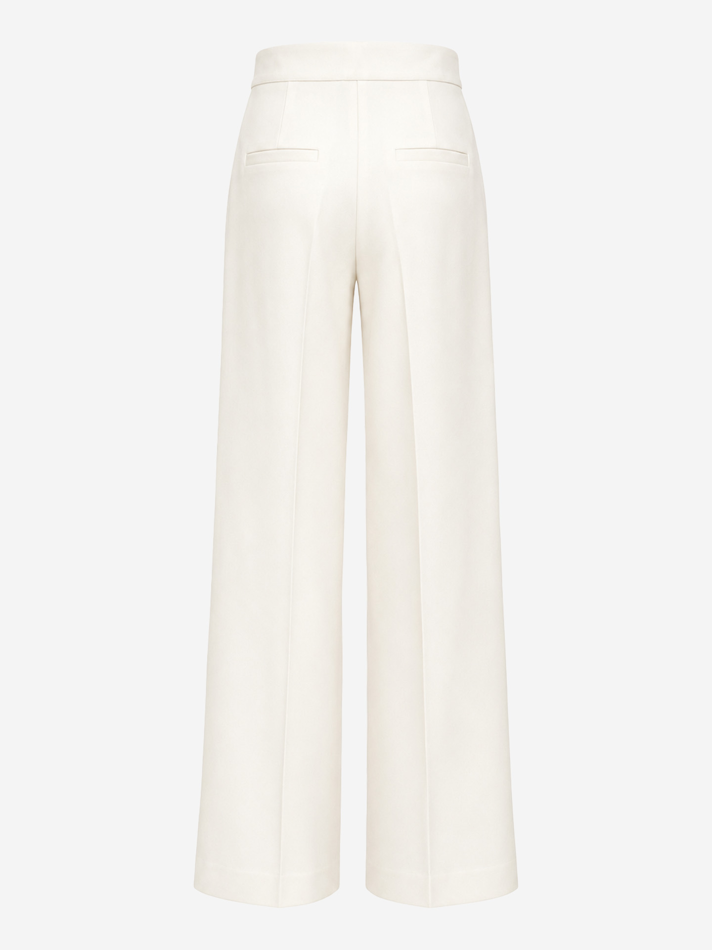 Gemêleerde pantalon met wijde pijpen
