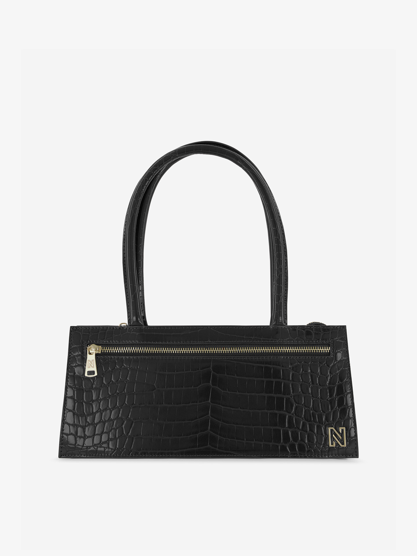 Imitation leather bag with crocodile structure