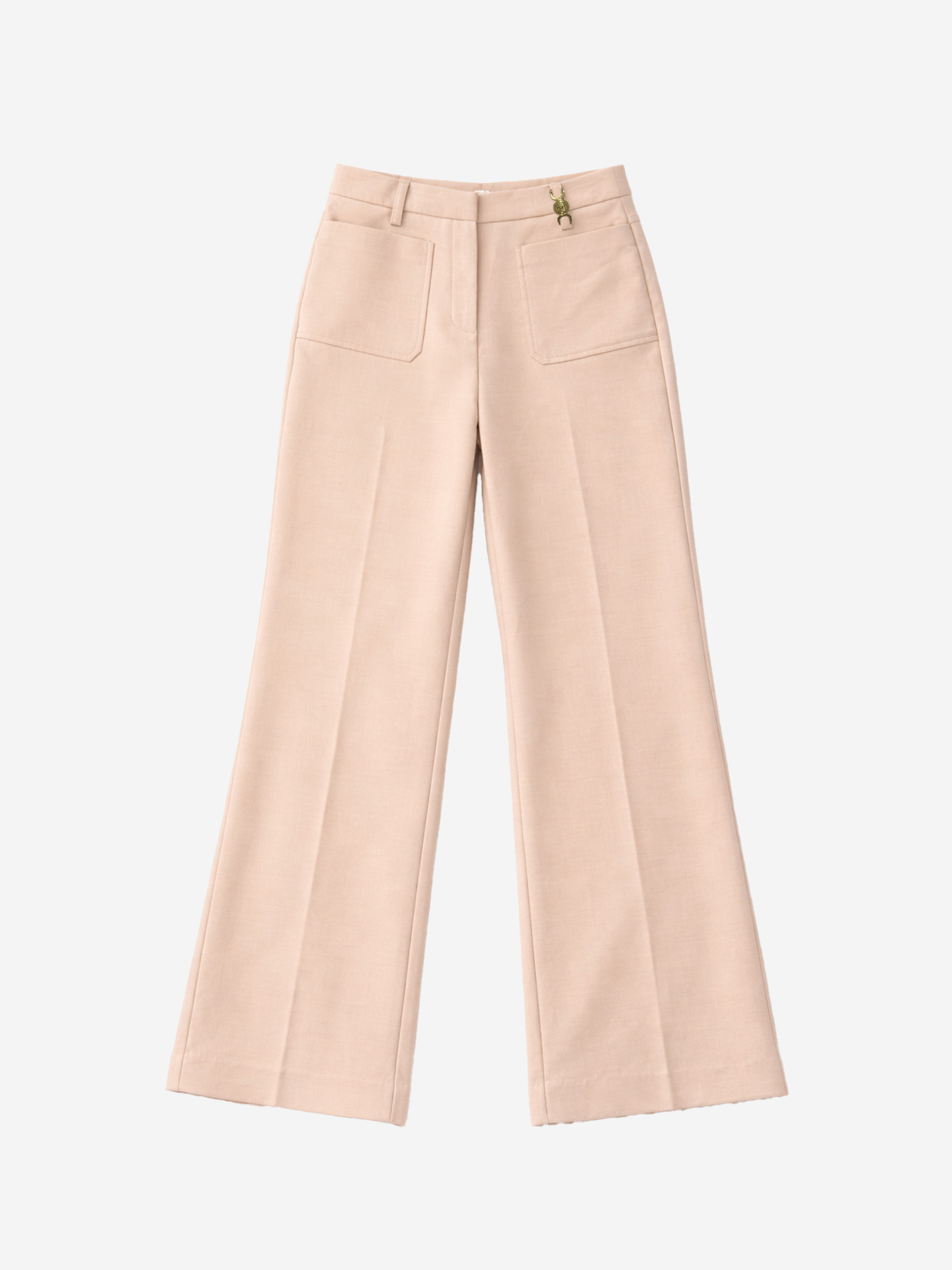 Pantalon met hardware detail