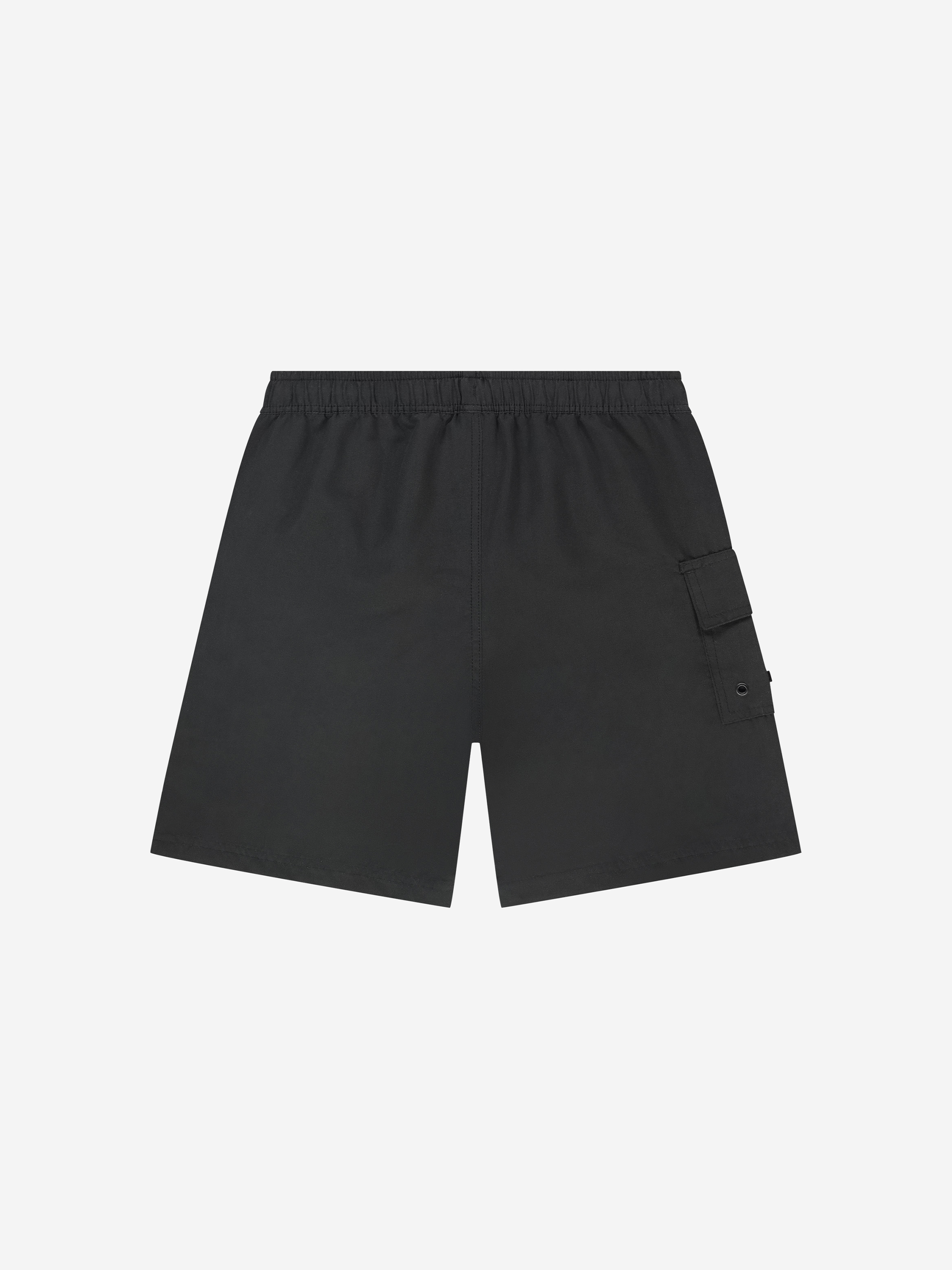 Swimming trunks with elastic waistband and drawstring