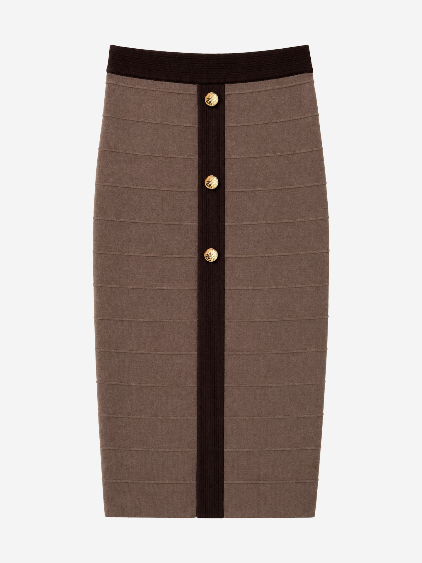 Midi rok met logo knopen