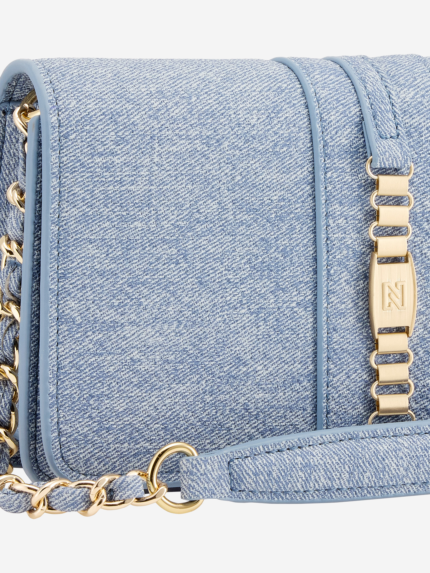 Shoulder bag with denim look