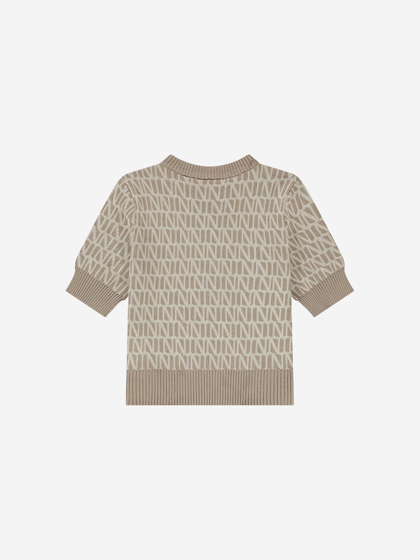 Top with logo pattern