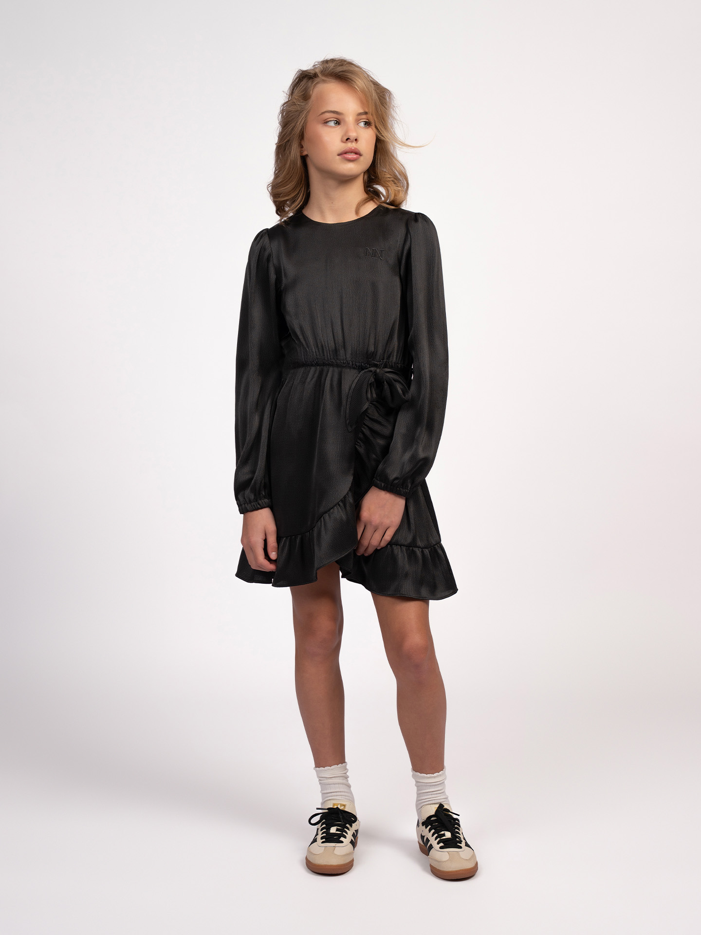 A-line dress with ruffles