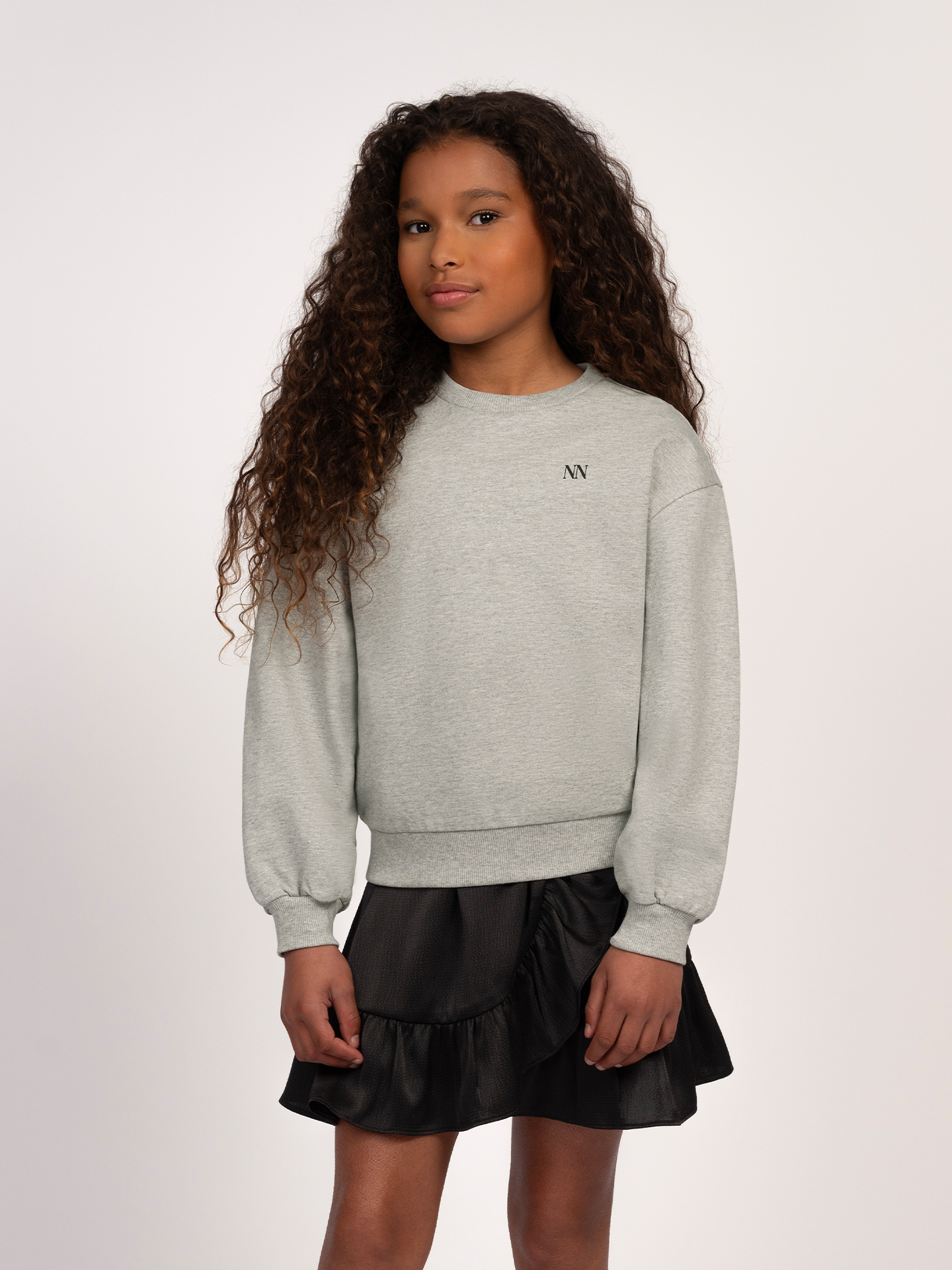 A-line skirt with ruffles