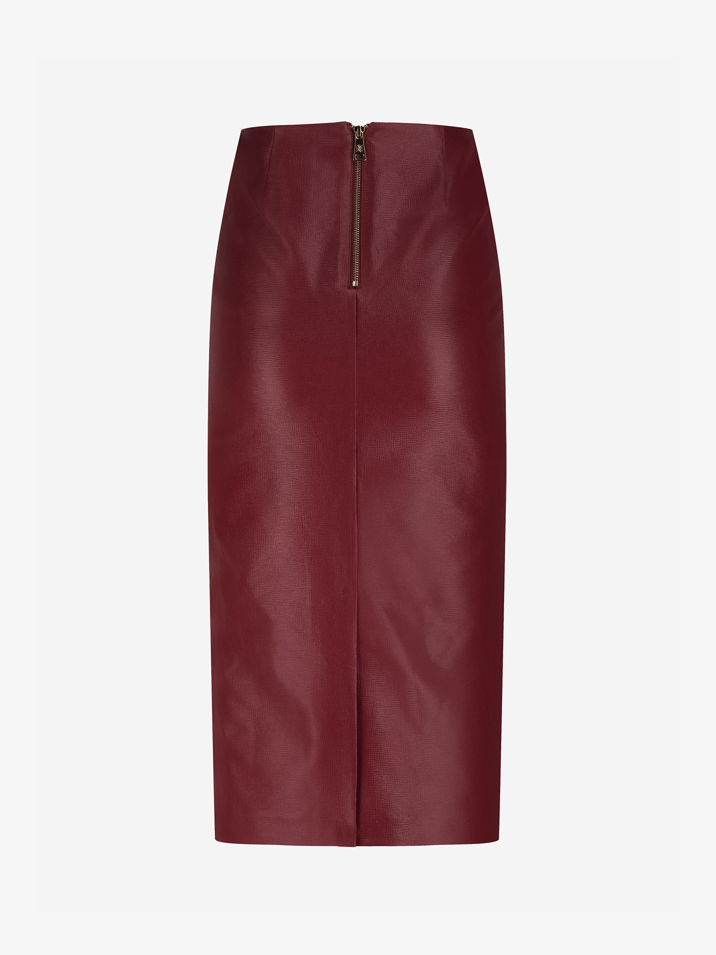 Imitation leather pencil skirt