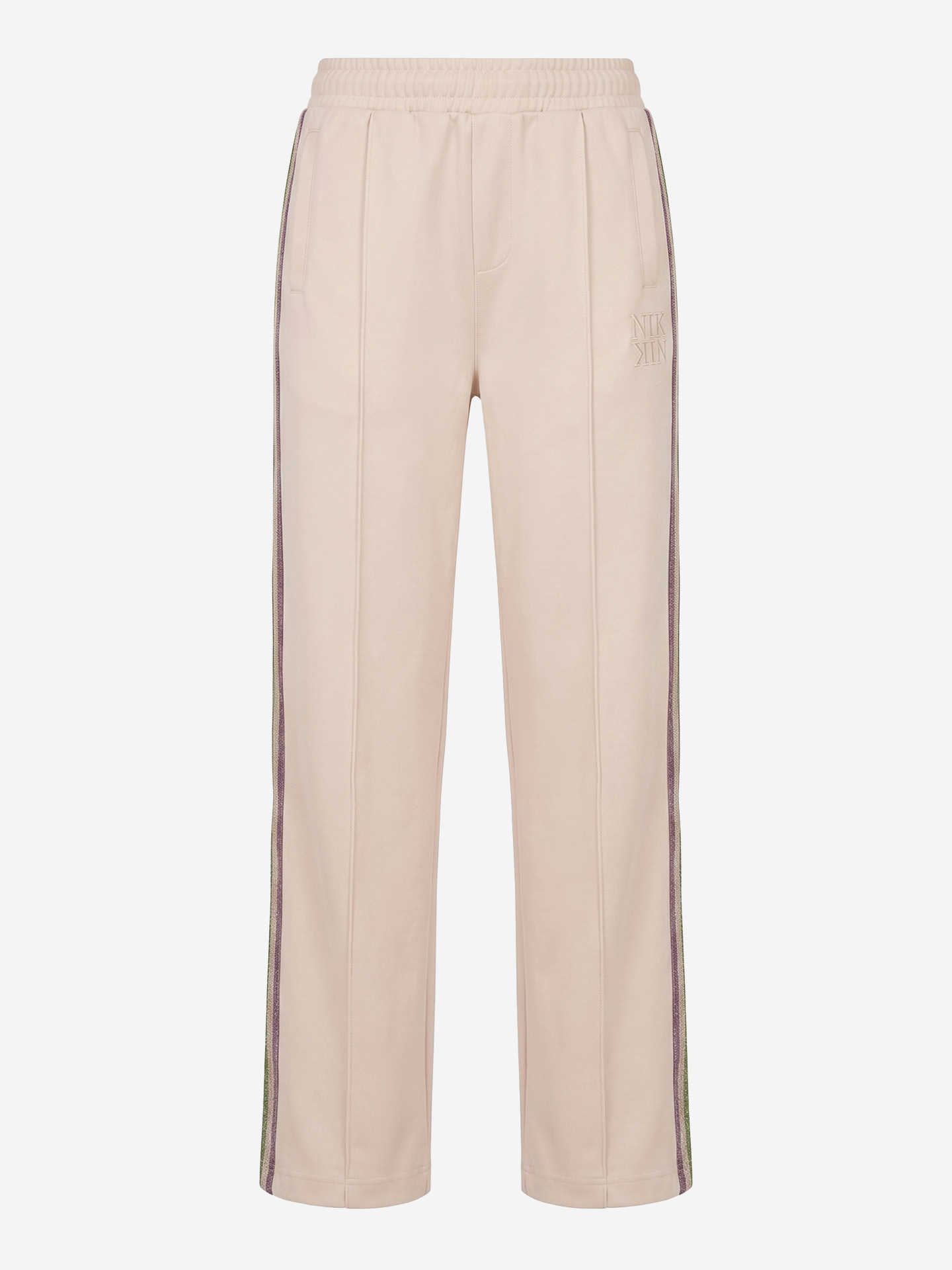Track pants with glitter trim