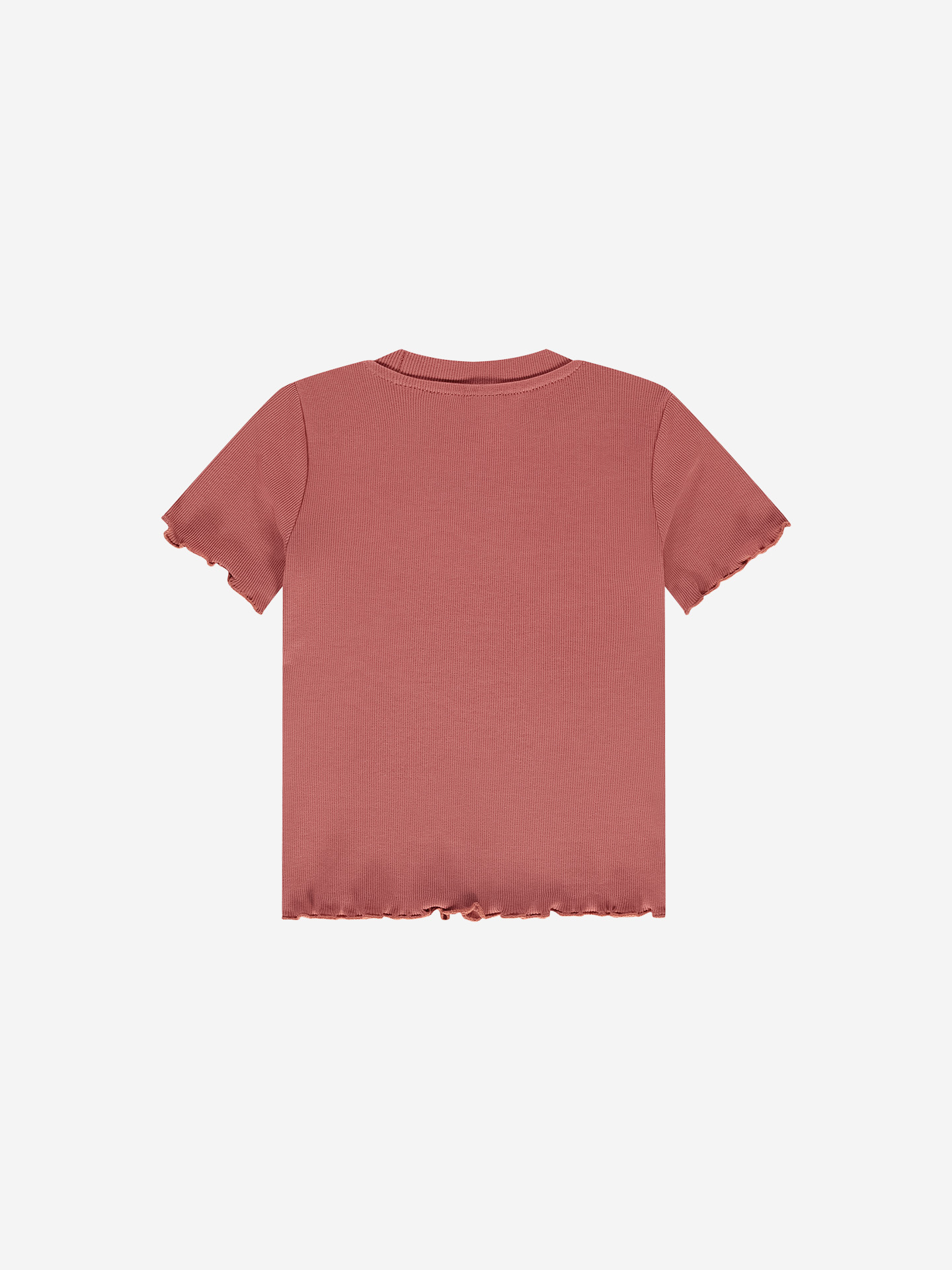 Ribbed T-shirt with a wavy finish