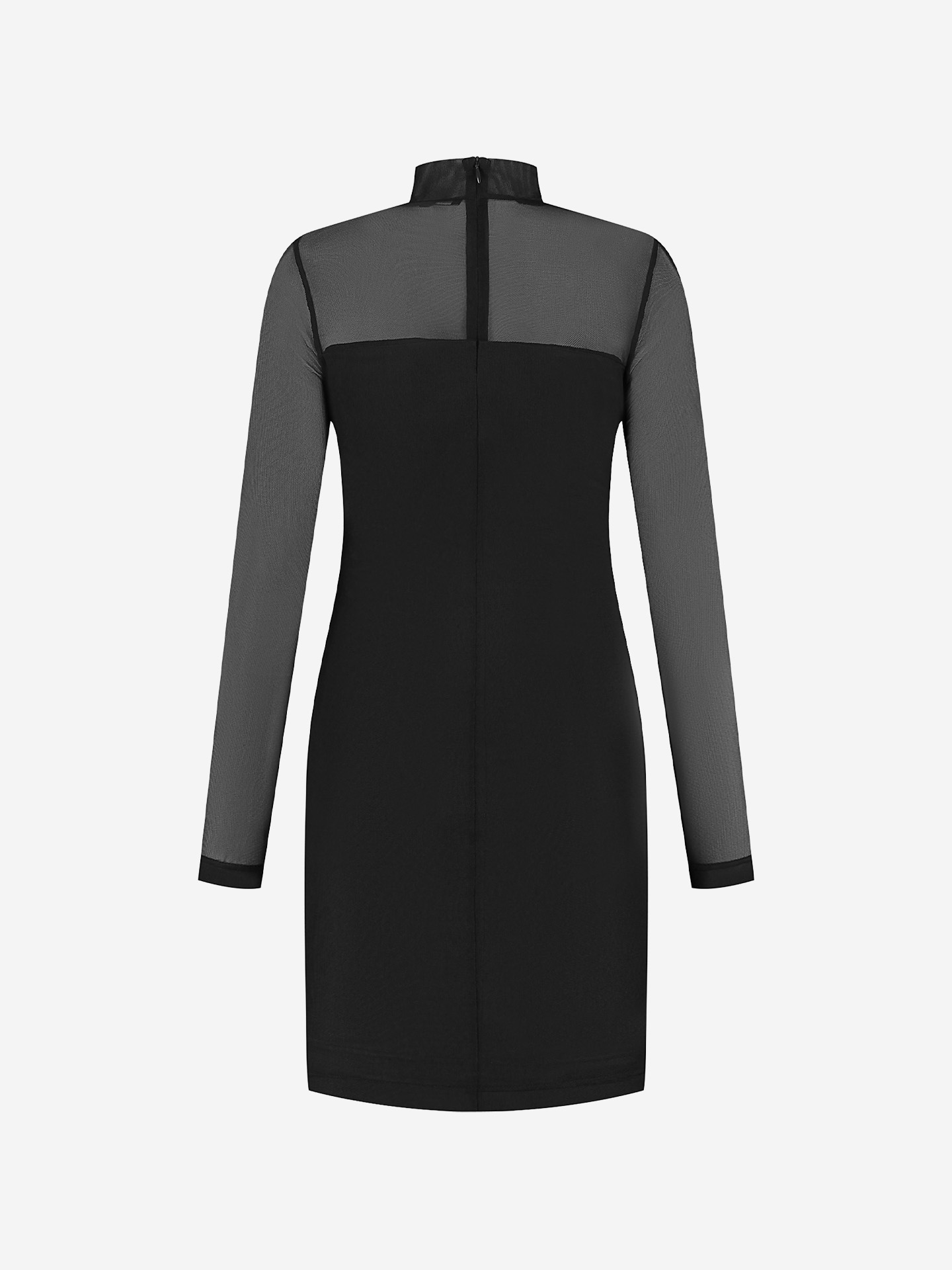 Mesh dress with twisted detail