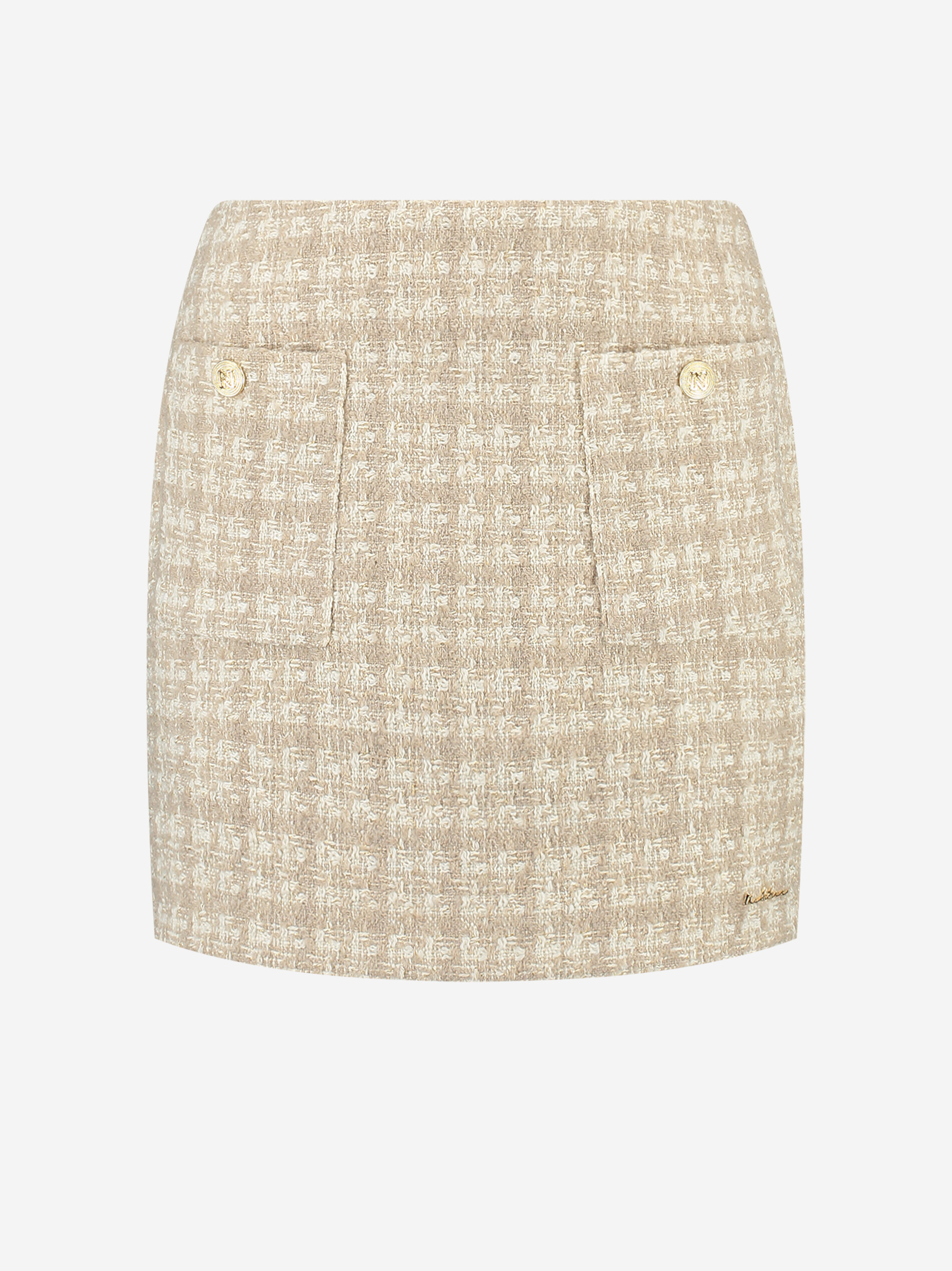 Skirt with pied-de-poule pattern