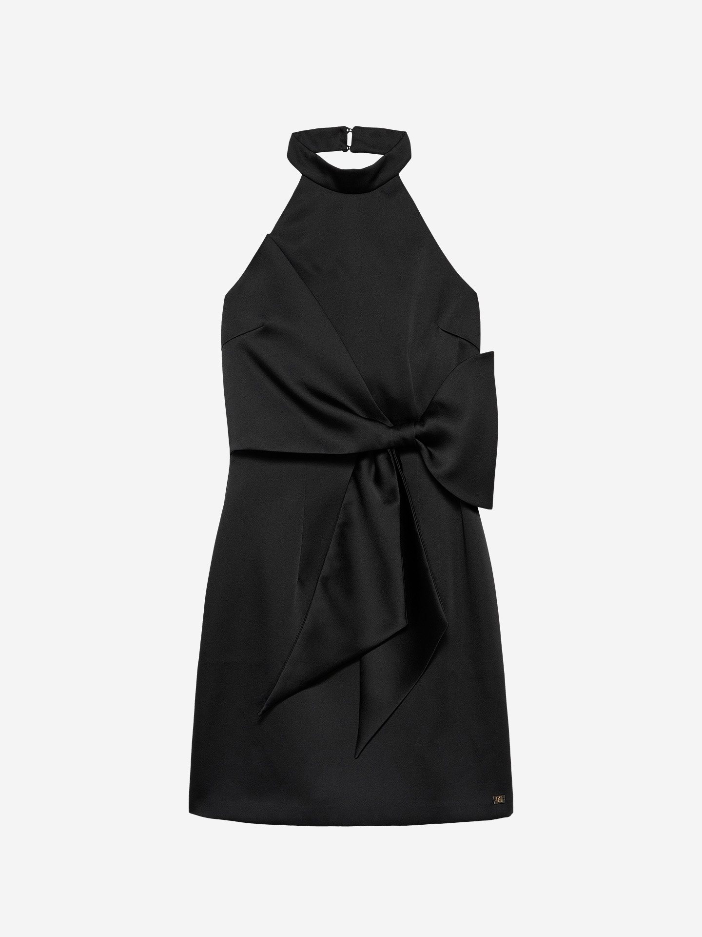 Satin dress with bow