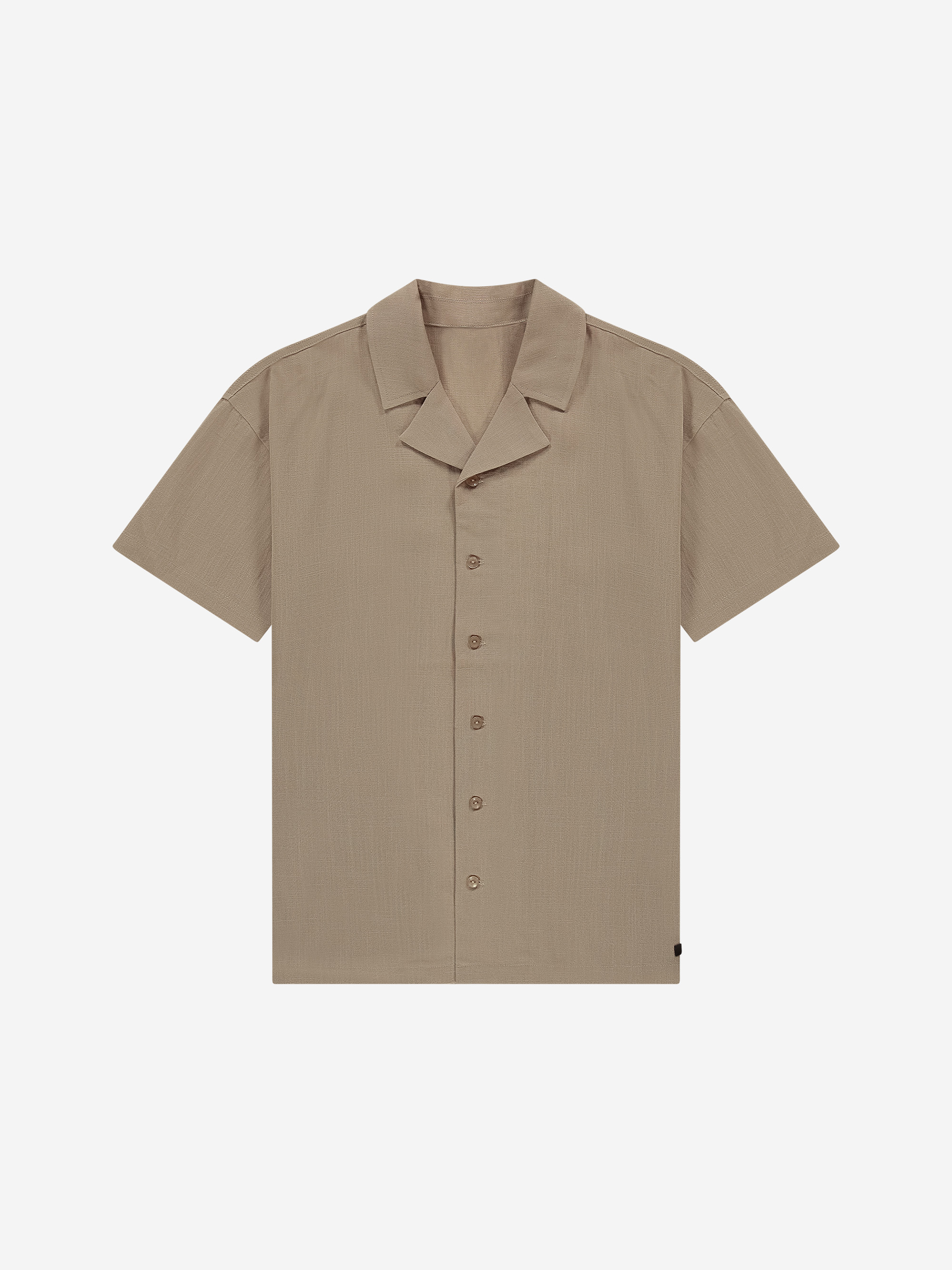 Loose-fitting shirt with linen look