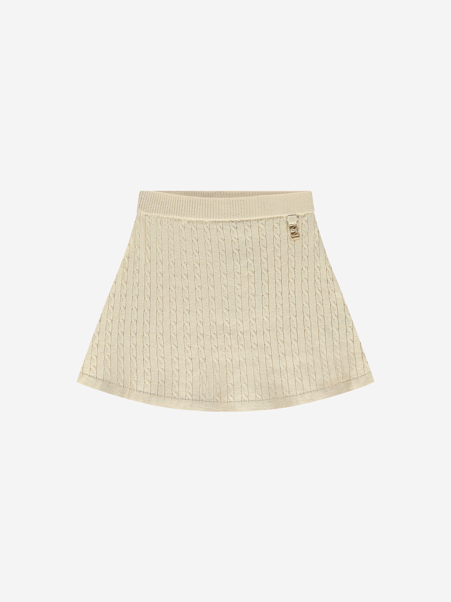 Cable knit A-line skirt 