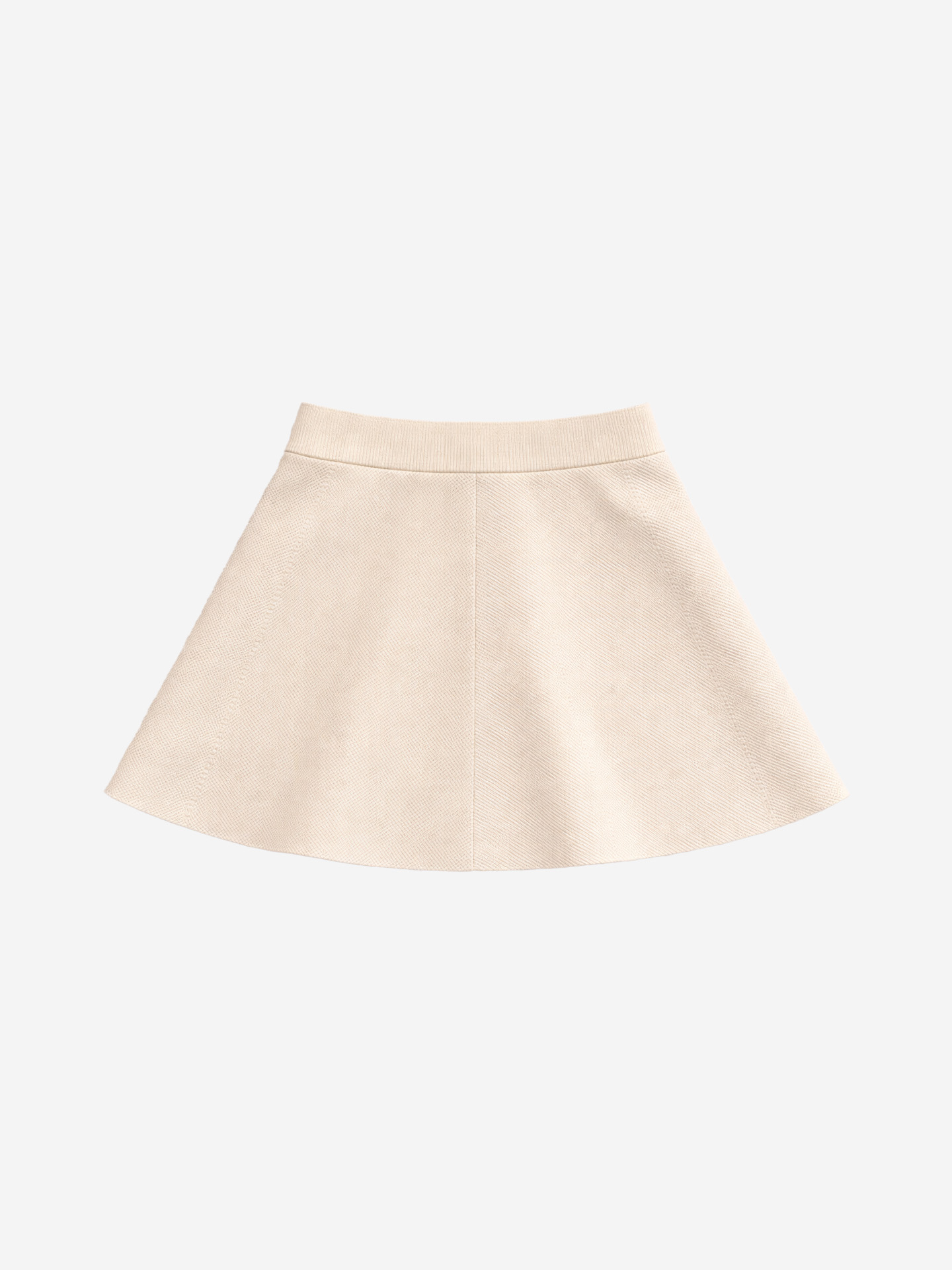 Gebreide midi rok met parel logo