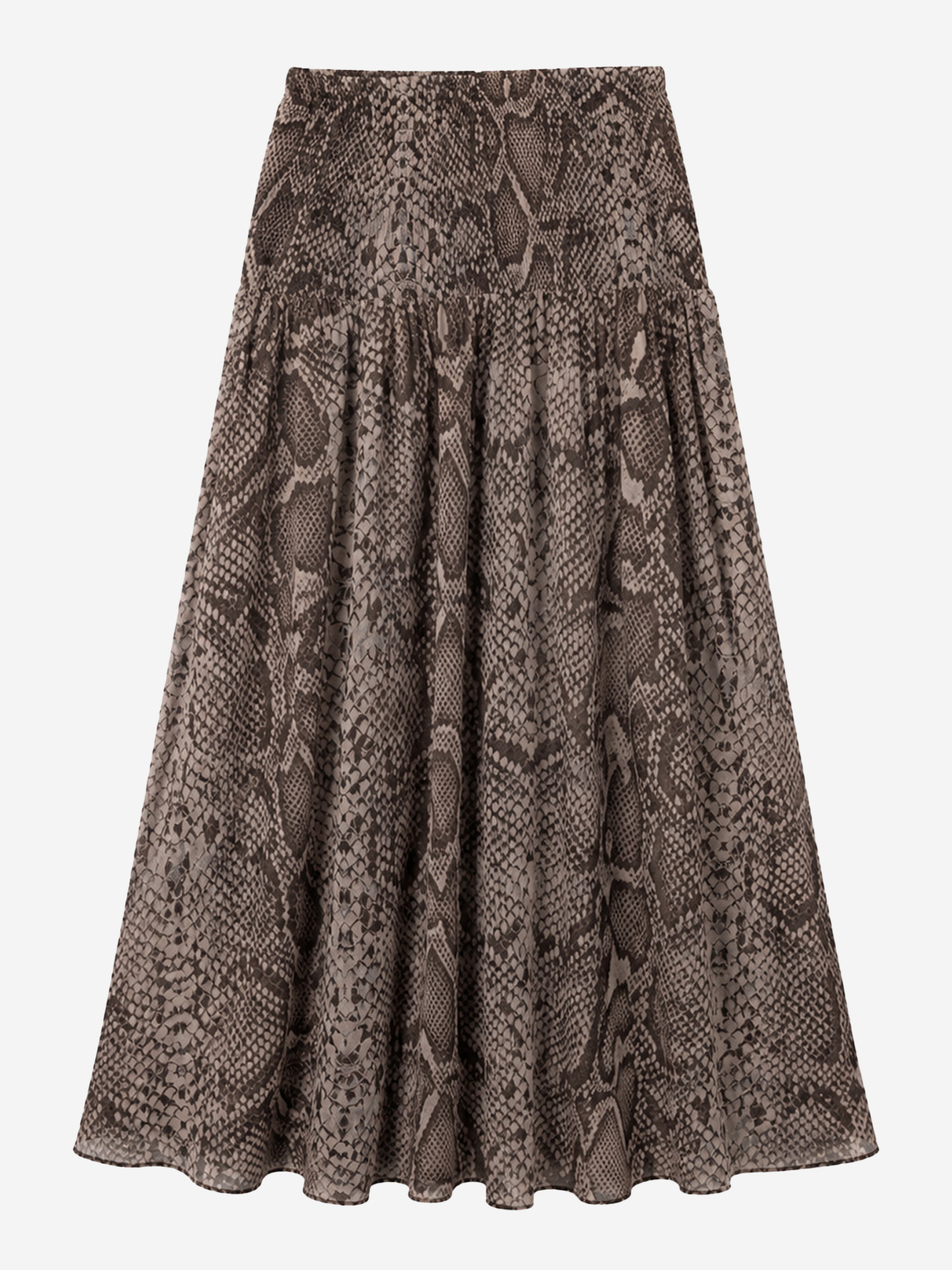 Maxi rok met slangenprint