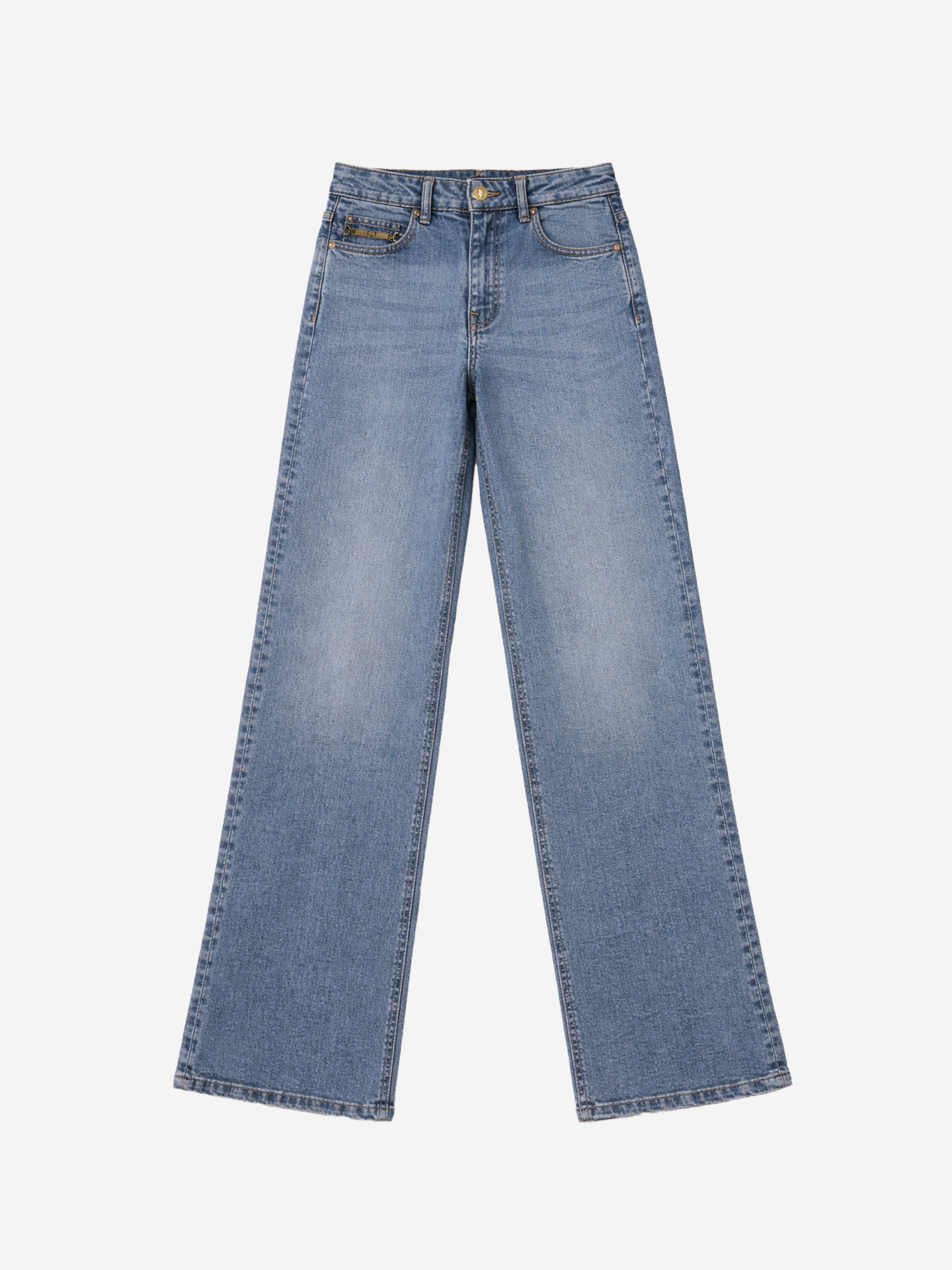 Wide Leg Chain Denim