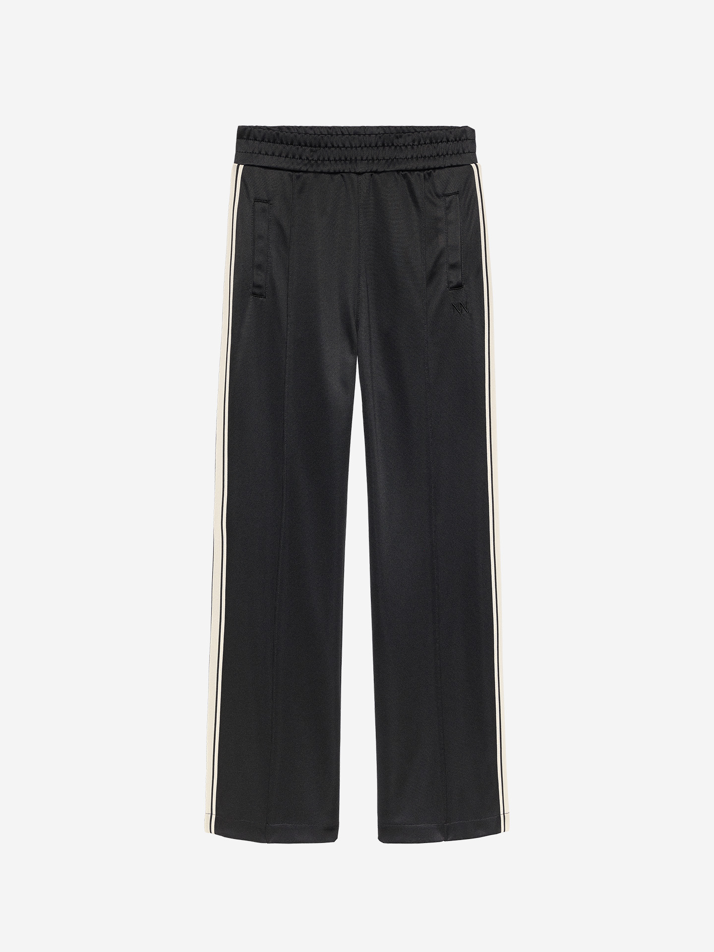 Track pants with striped piping