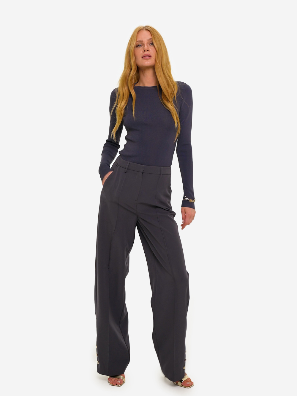 Pants with button details