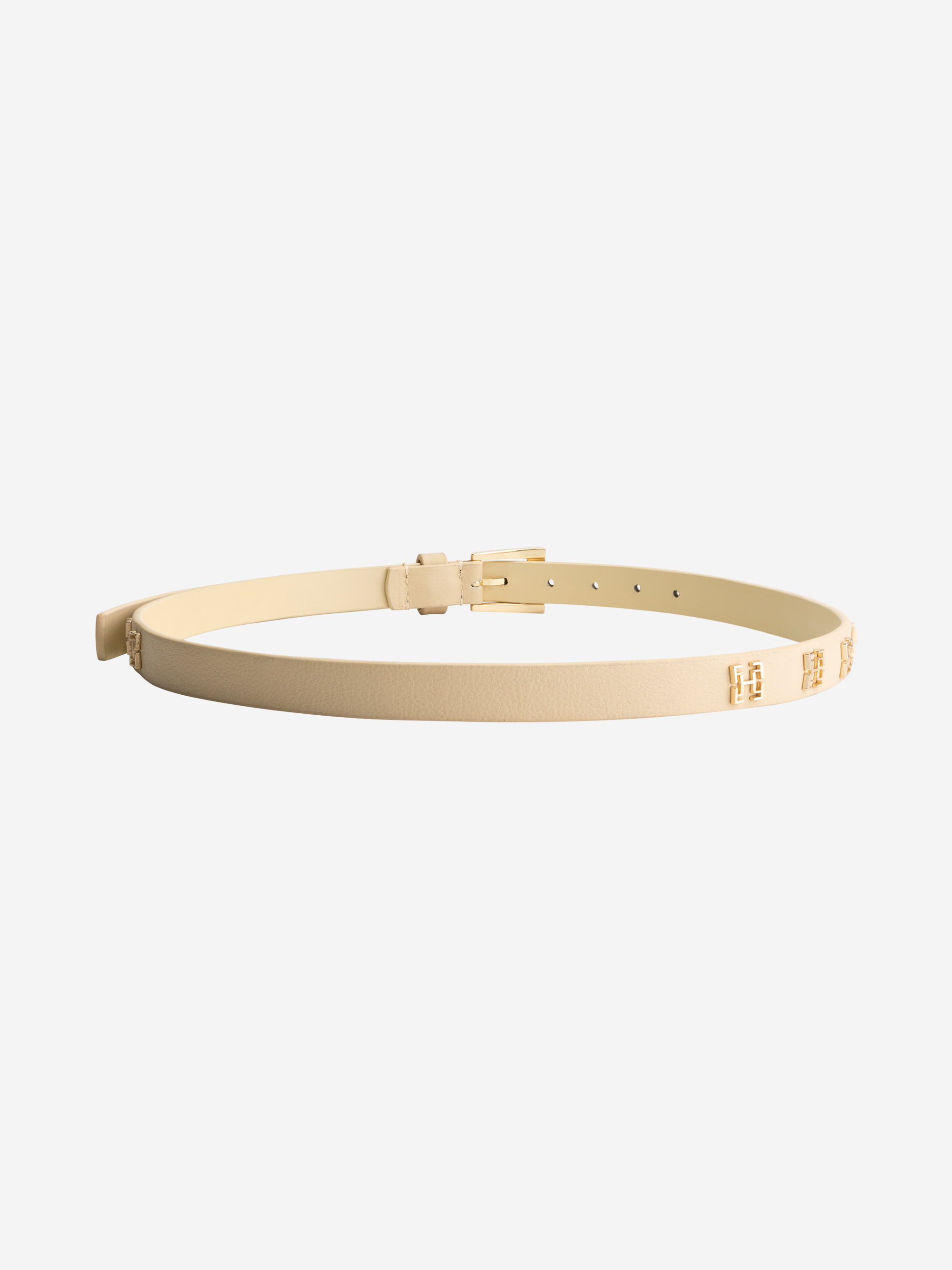 Leren riem met FH-logo studs
