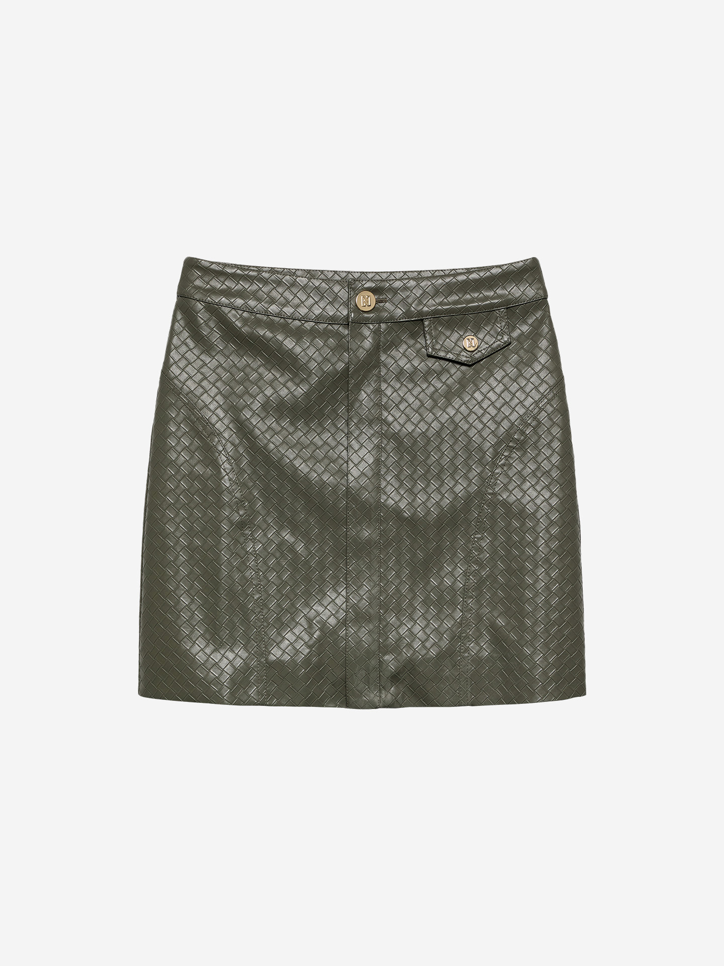 Hania Woven PU Skirt