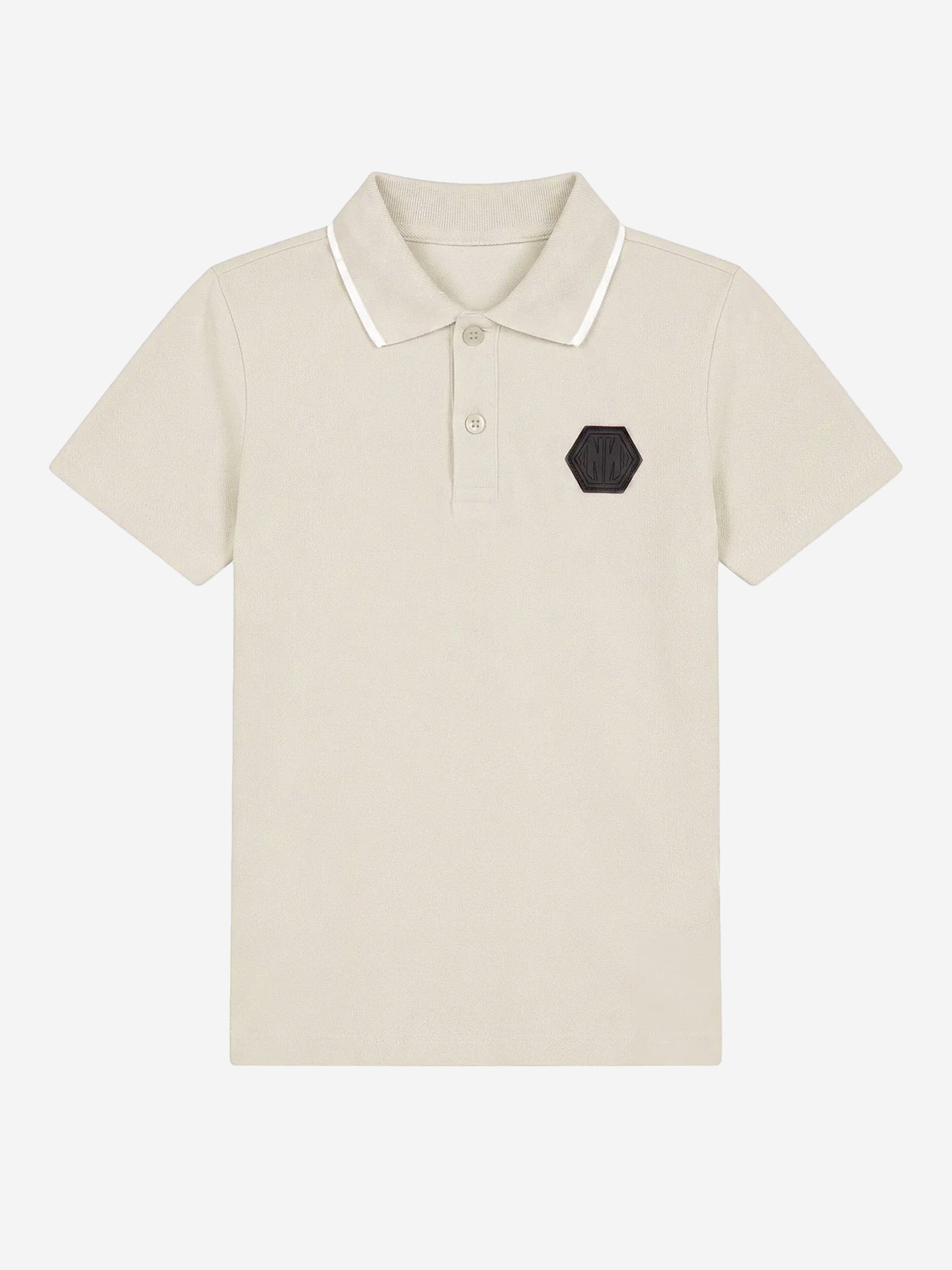 Polo with logo patch