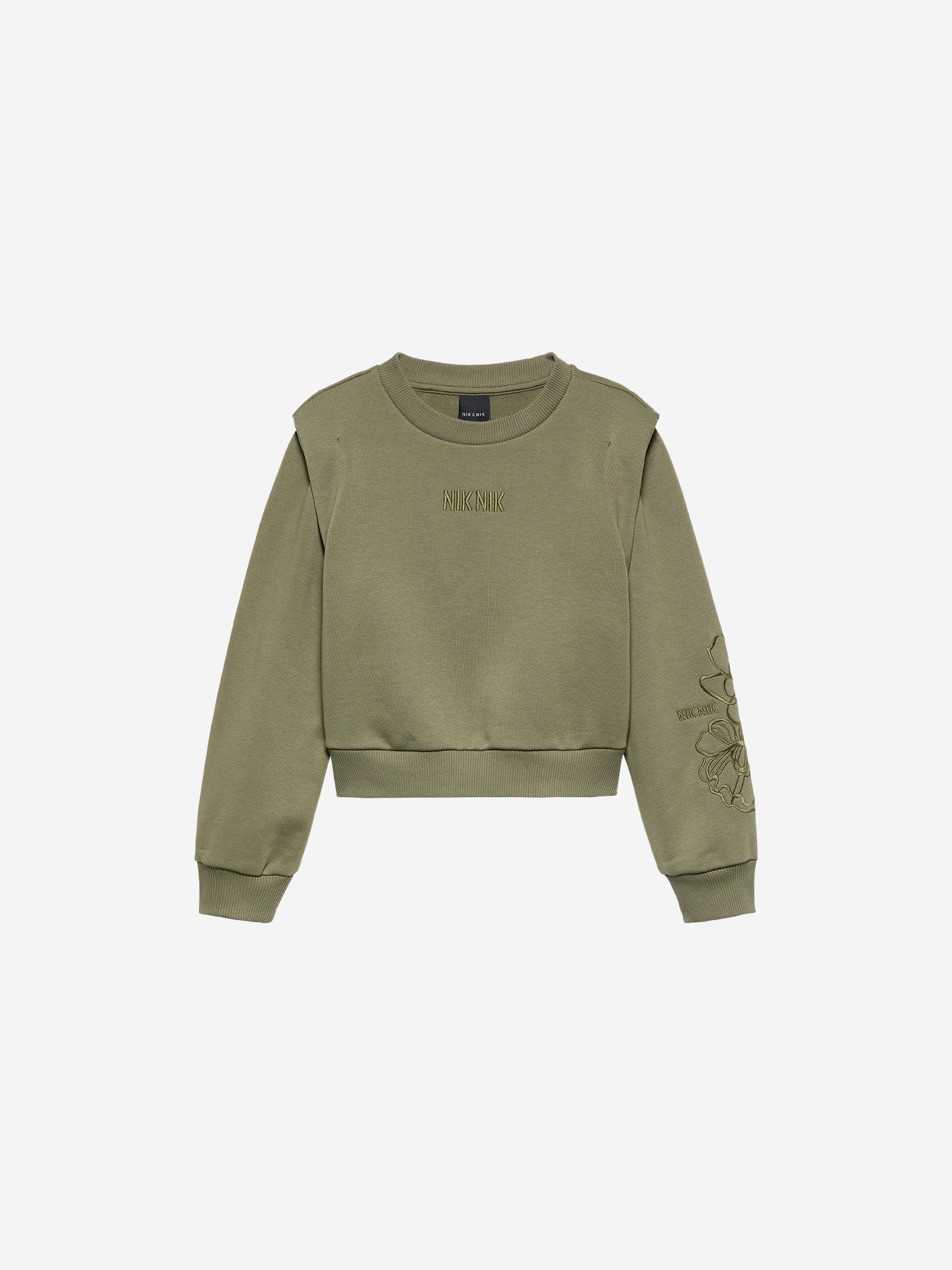 Sweater with floral embroidery