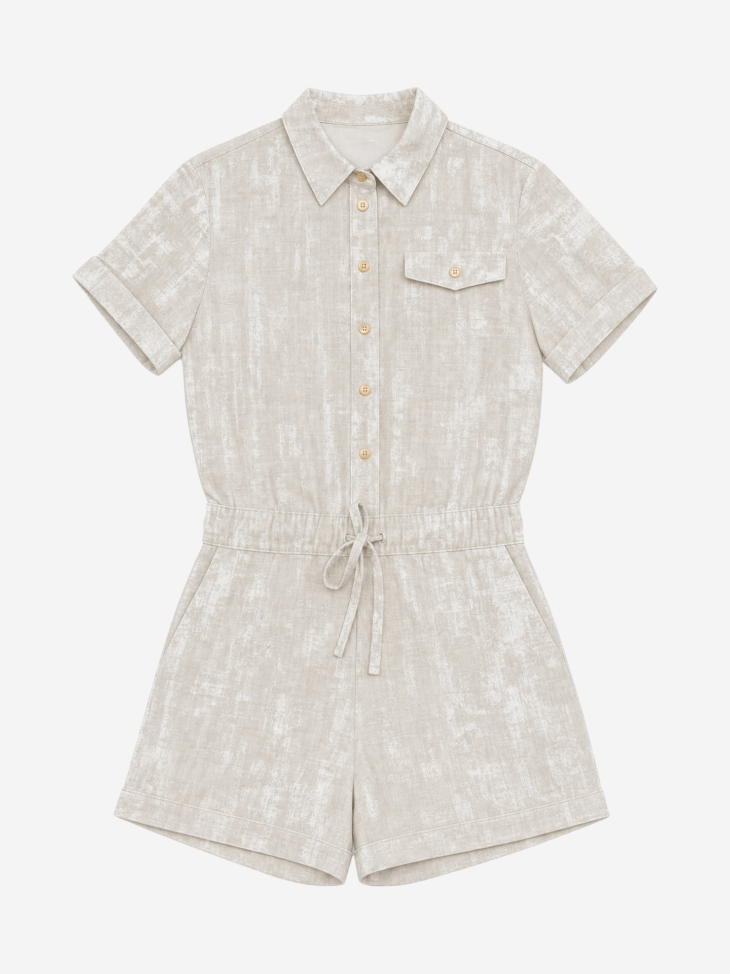 Jacquard playsuit met subtiele glans